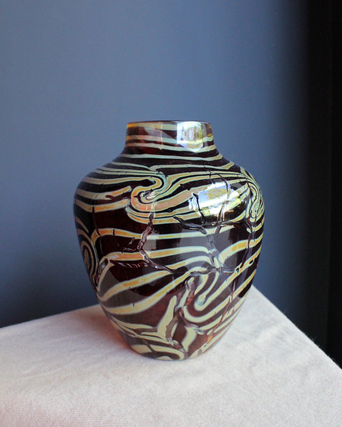 Charles Keeling Iridescent Swirls Vase