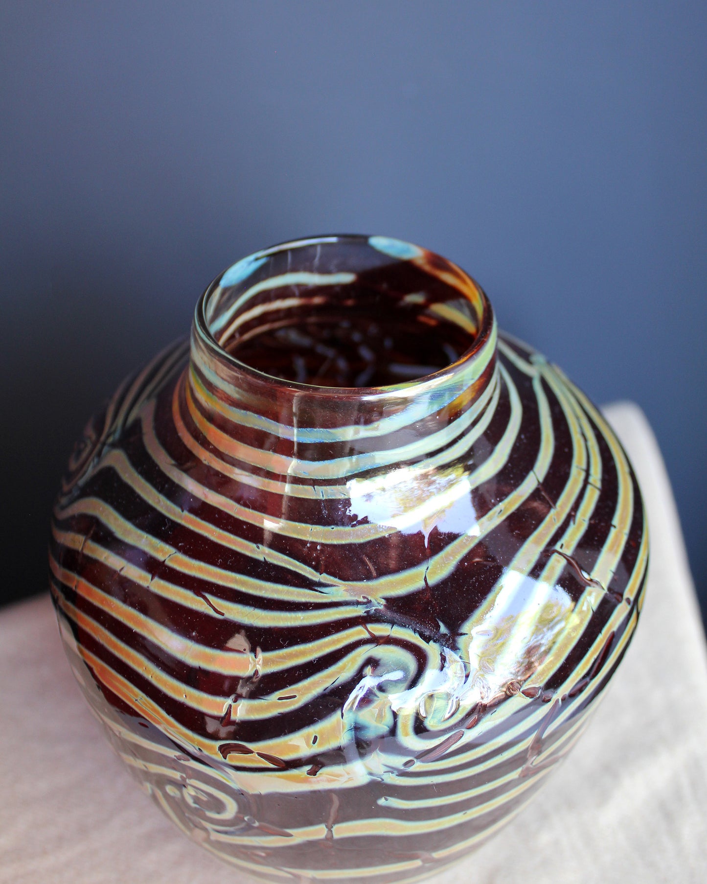 Iridescent Swirls Vase