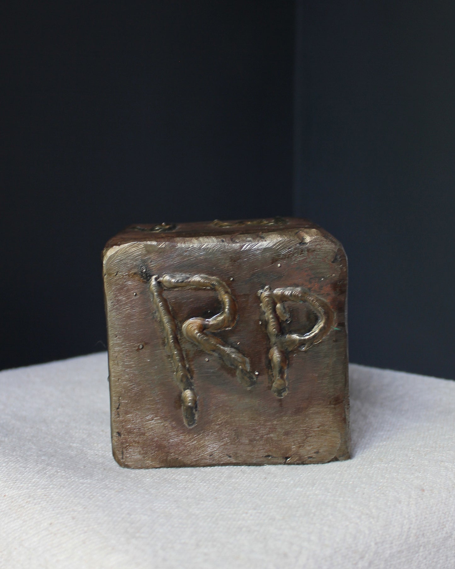Signed Welded Art Cube