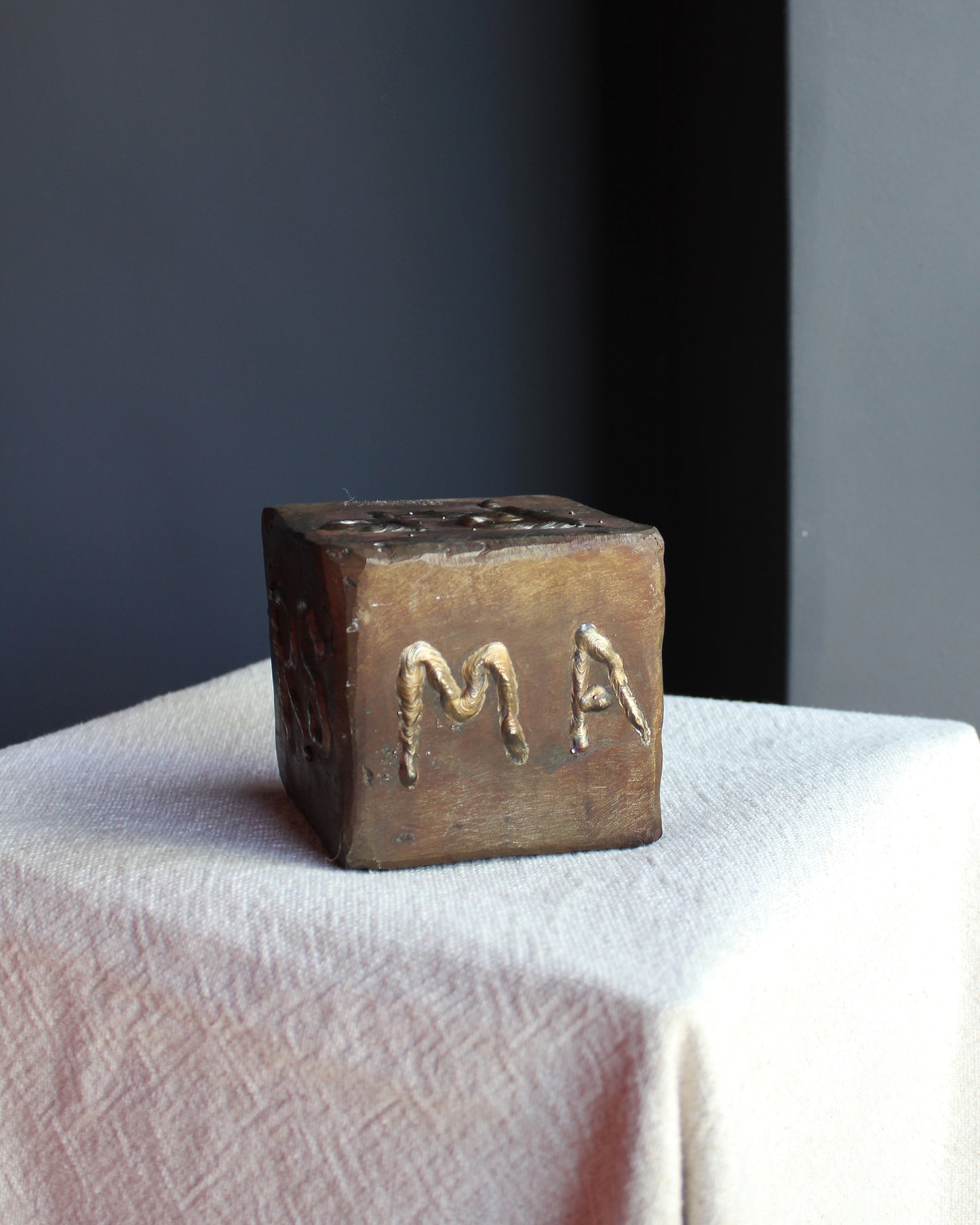 Signed Welded Art Cube