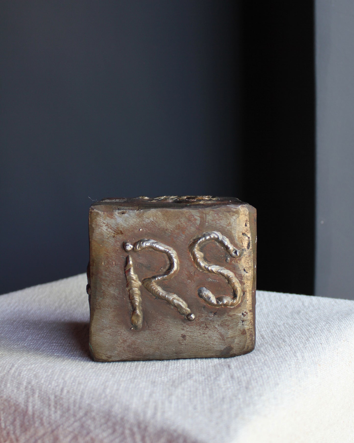 Signed Welded Art Cube