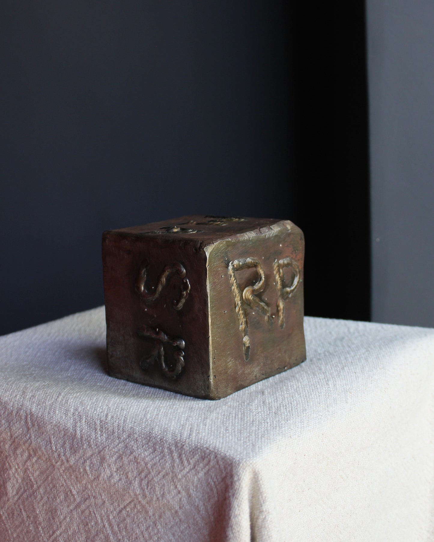 Signed Welded Art Cube