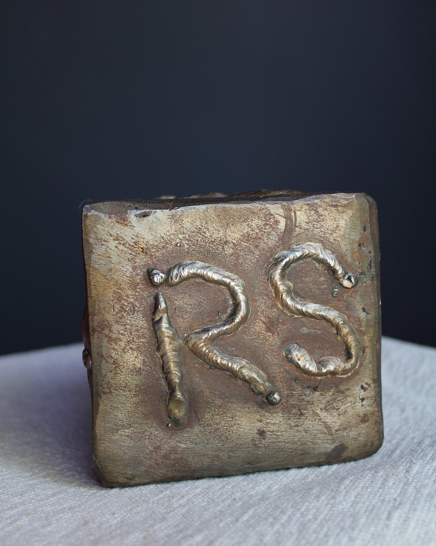 Signed Welded Art Cube