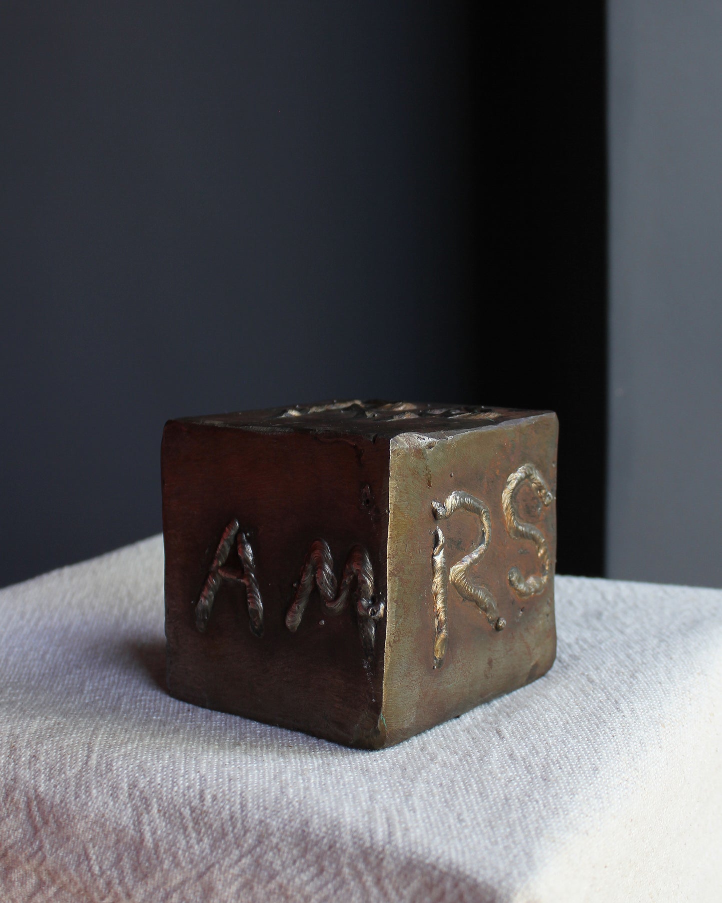 Signed Welded Art Cube