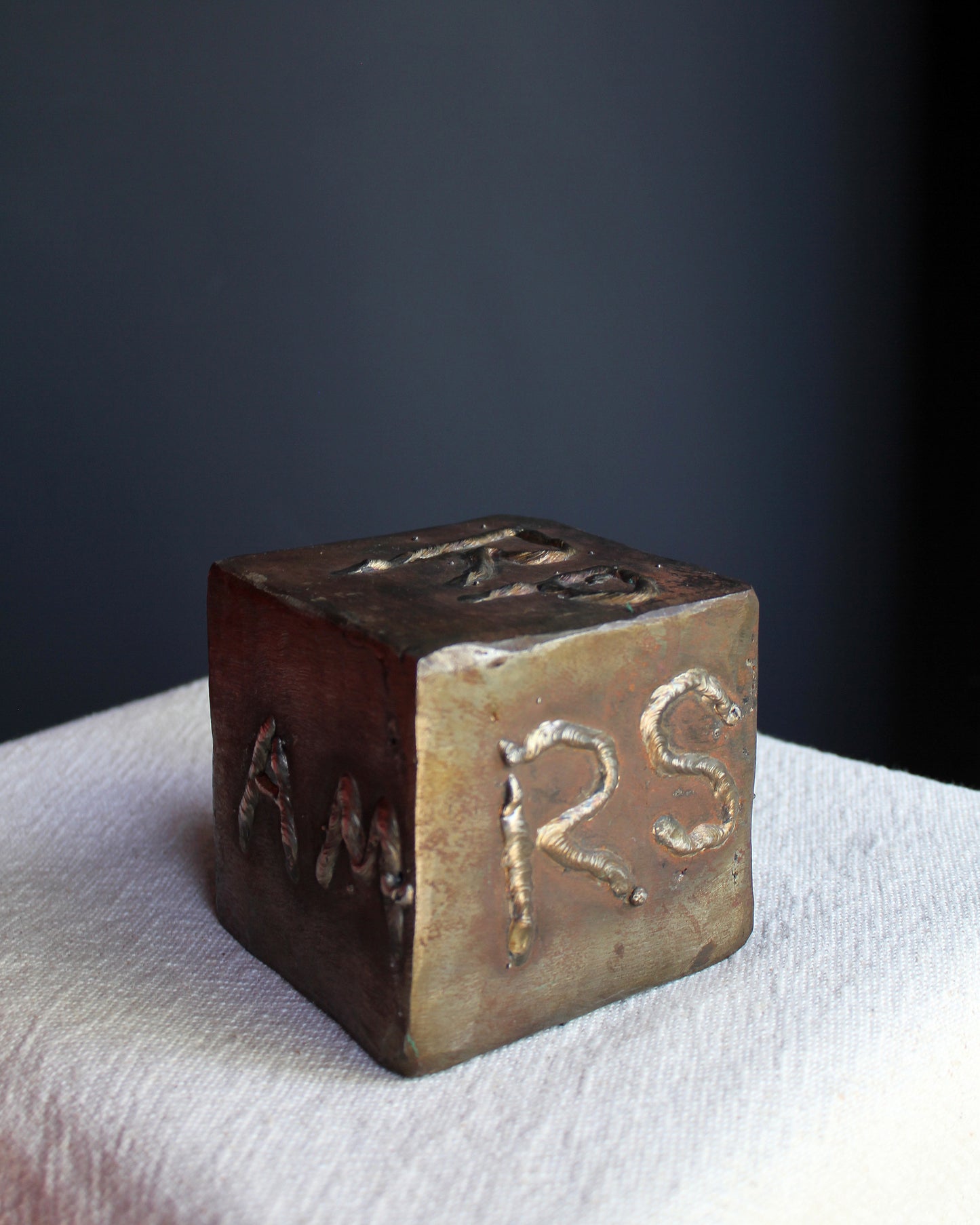 Signed Welded Art Cube