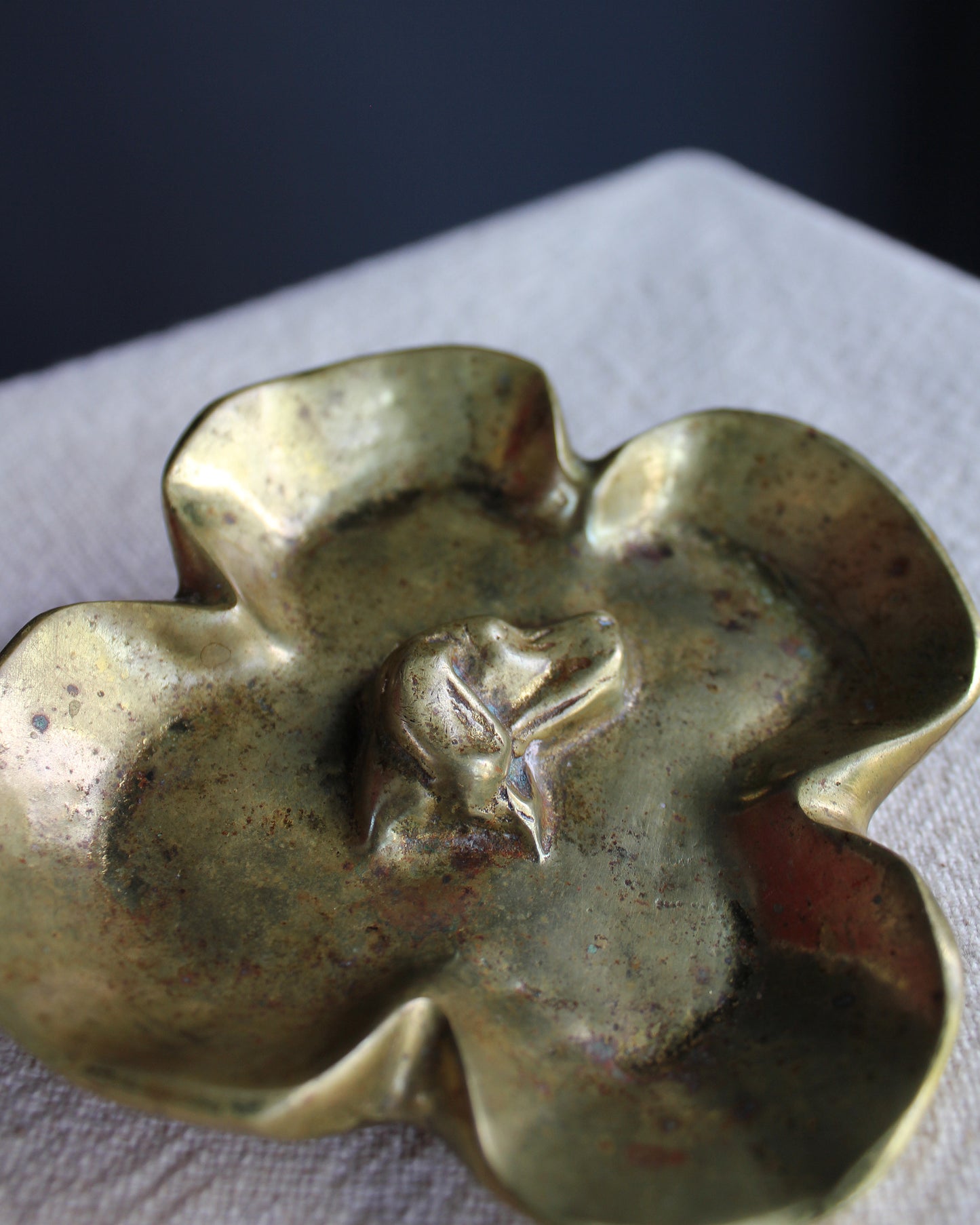Brass Four Leaf Clover Dish