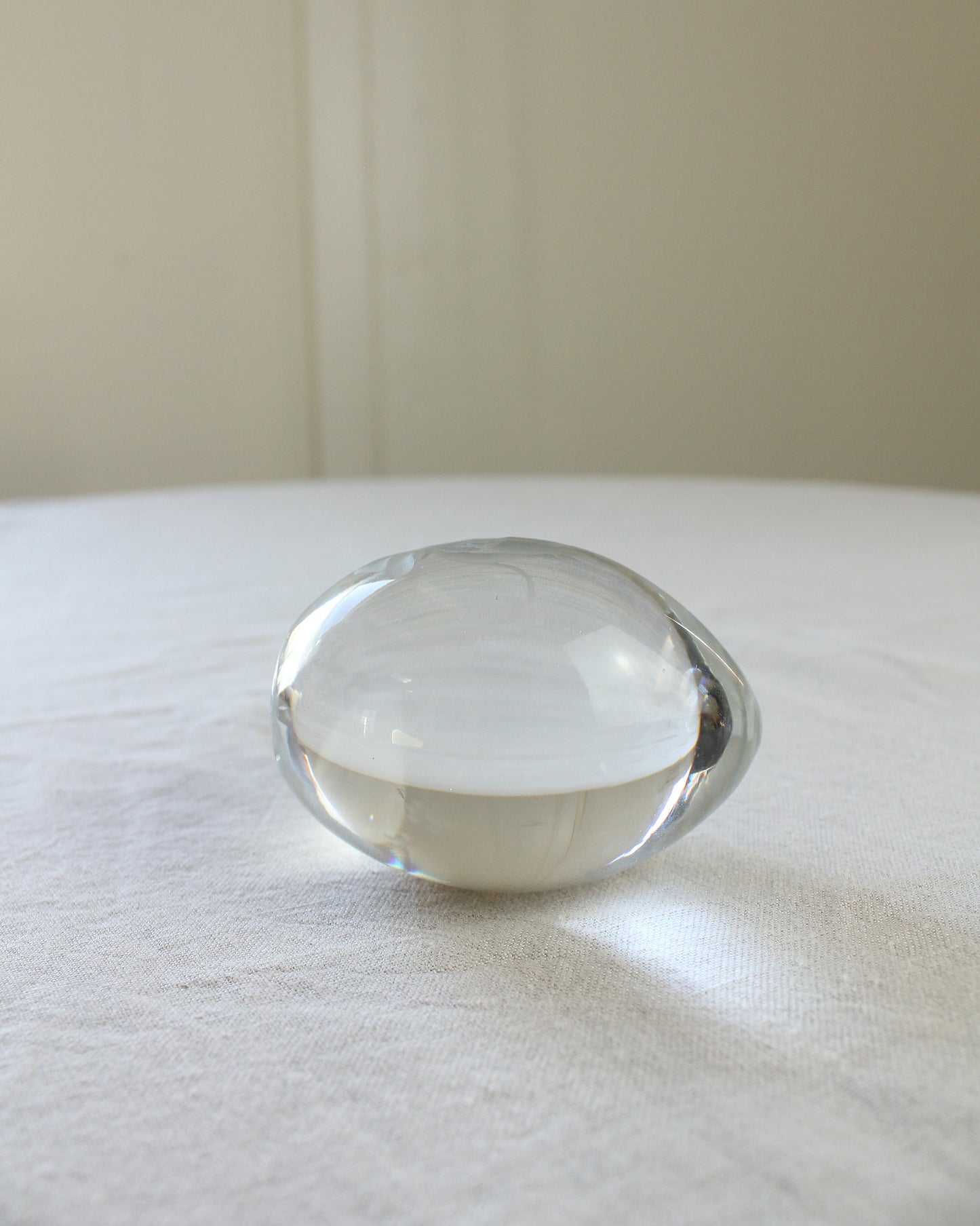 Leo Glass Egg Paperweight