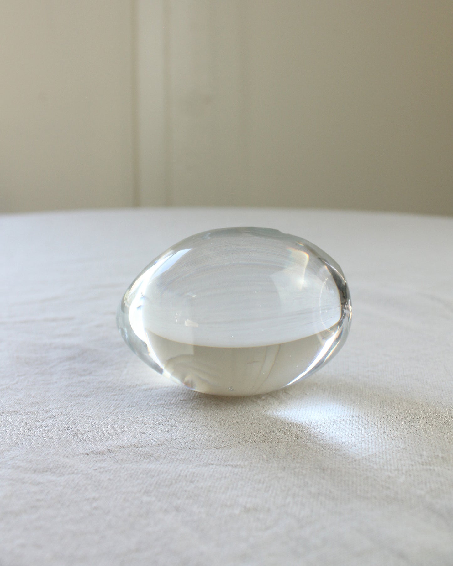 Leo Glass Egg Paperweight