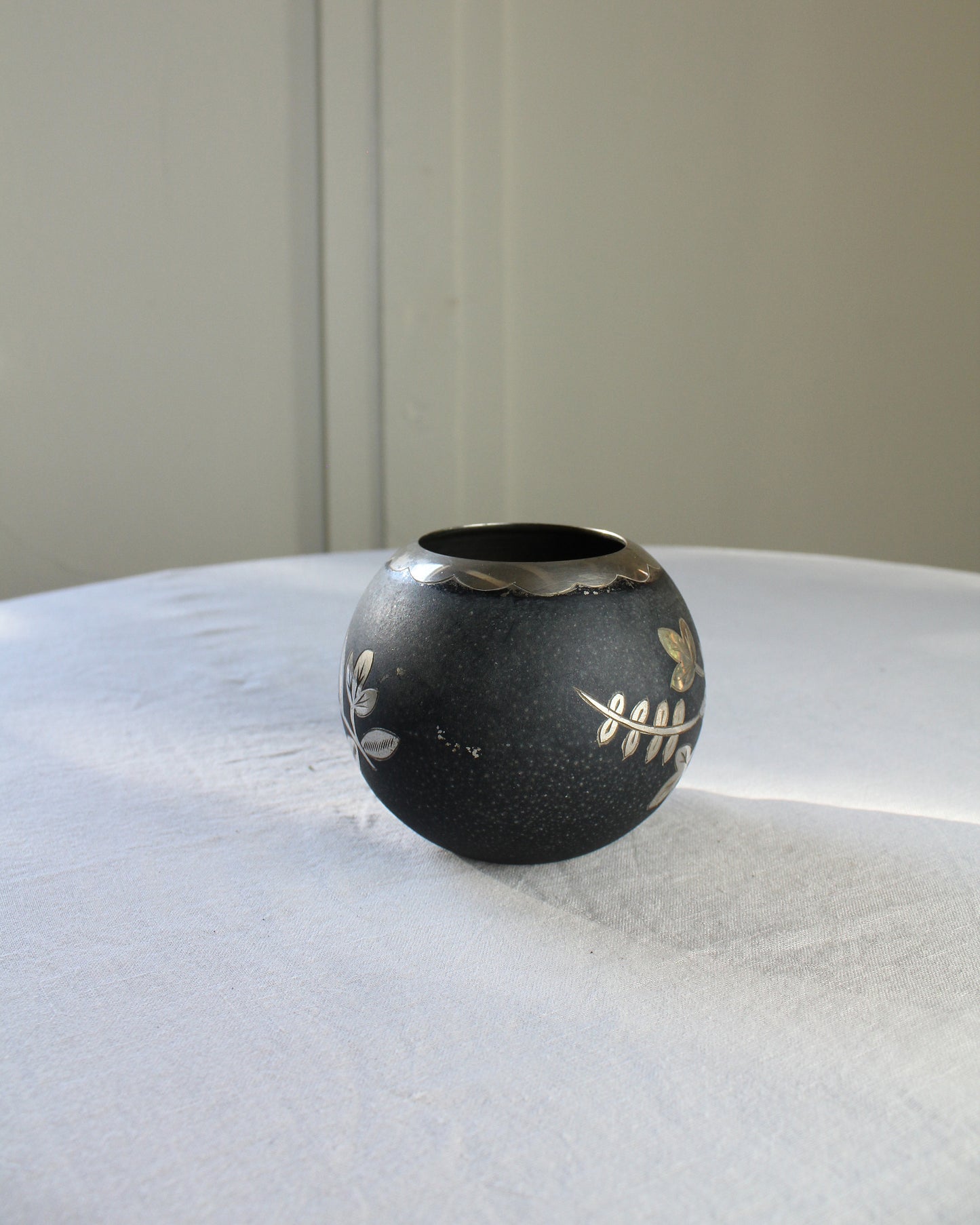 Floral Etched Vase