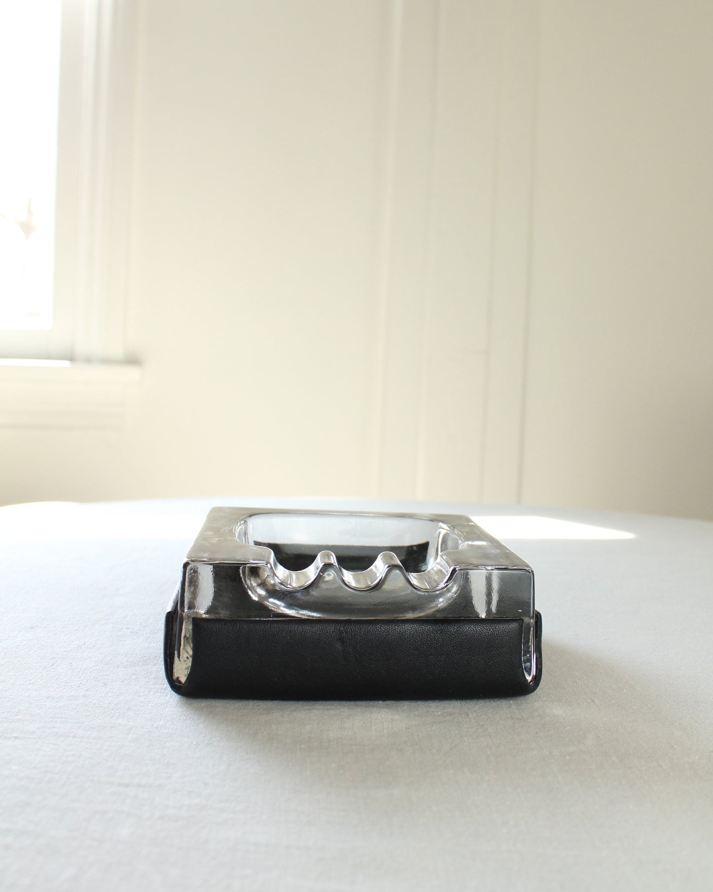 Black Leather Ashtray