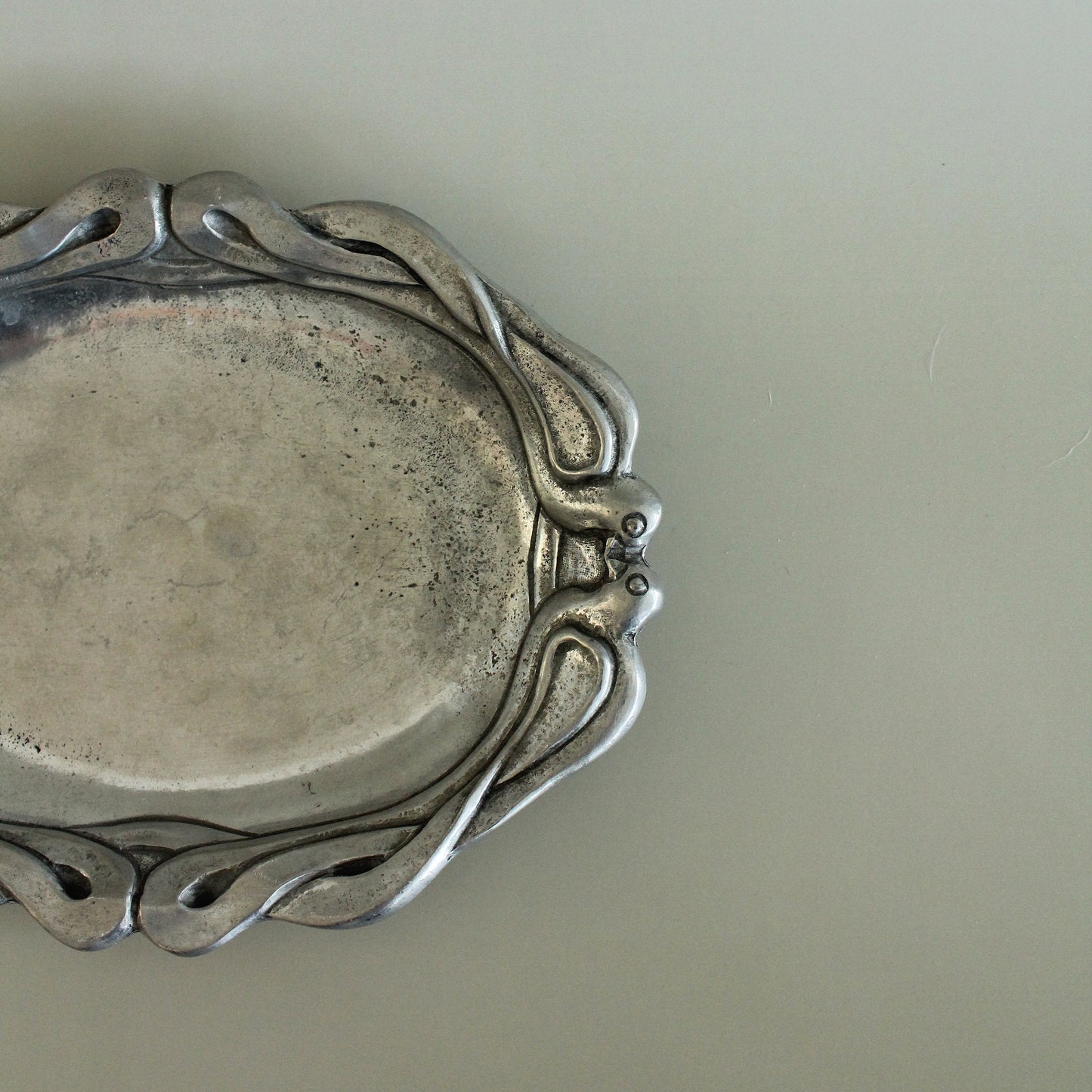 Pewter Love Birds Dish