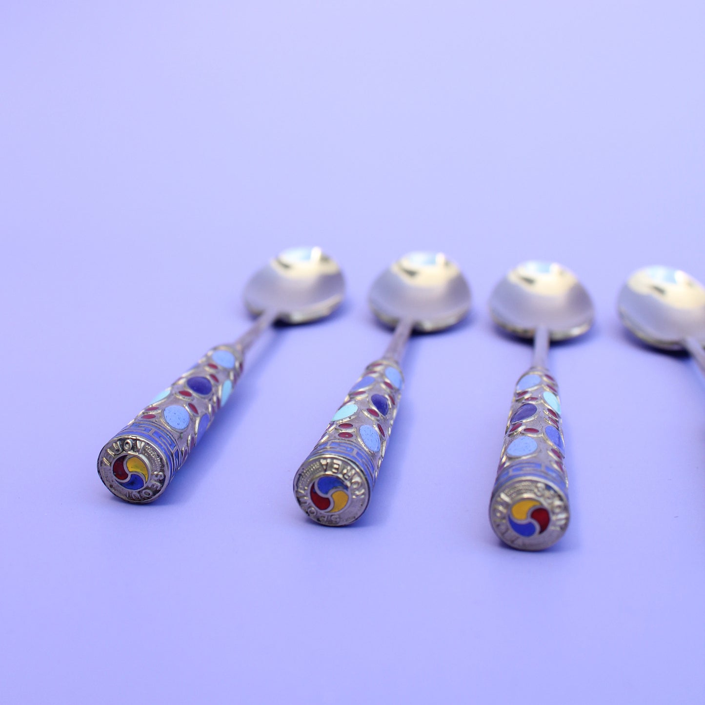 Cloisonné Enamelled Forks and Spoons