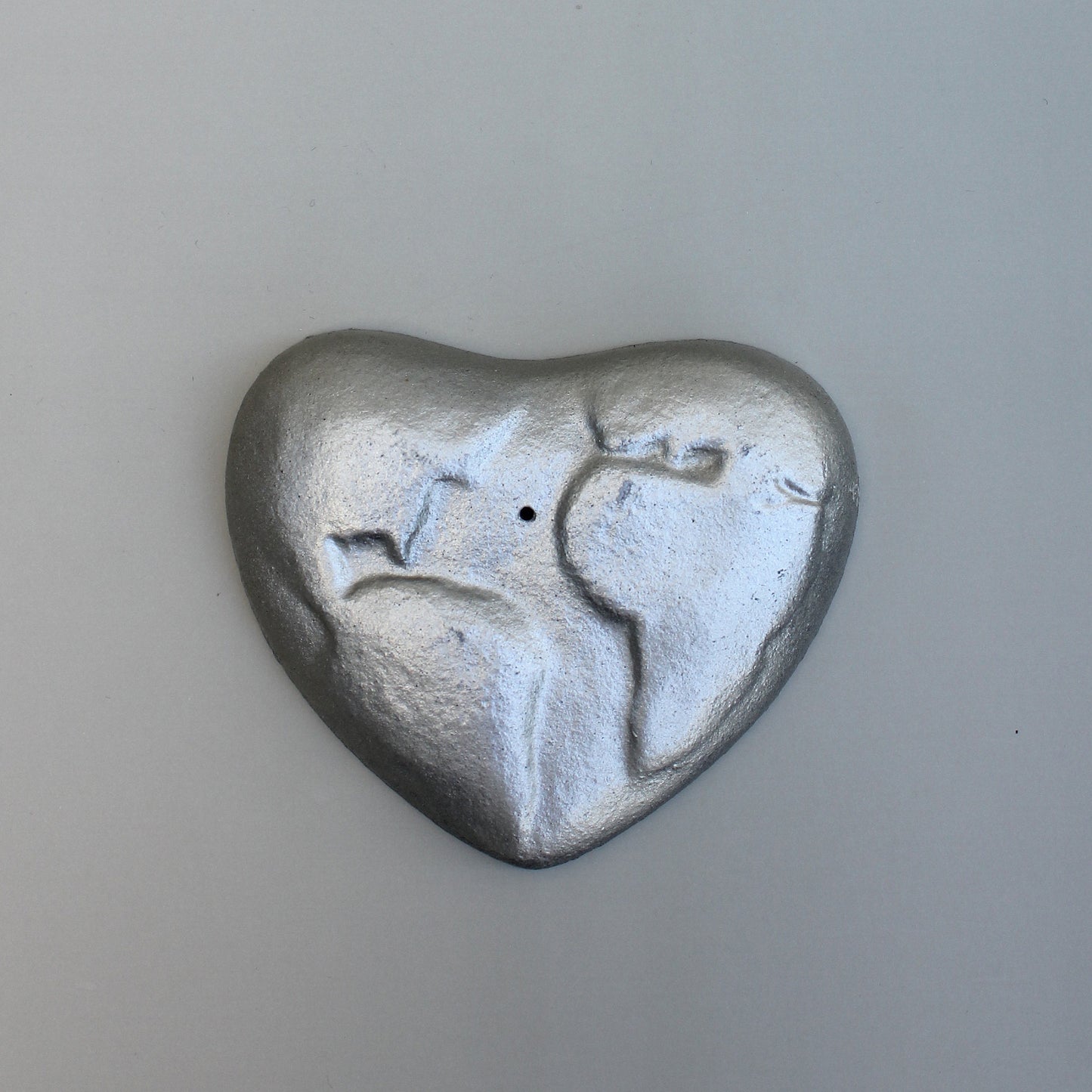 Cast Aluminium Heart Incense Holder