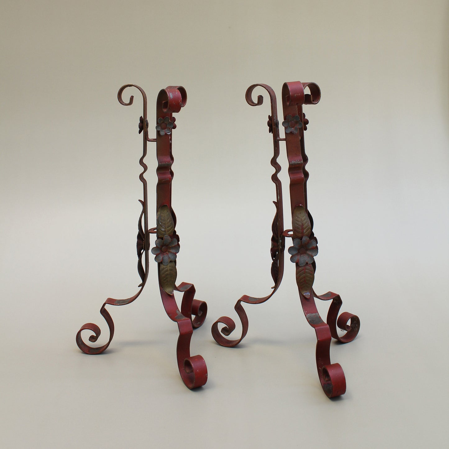 Scrolled Floral French Candle Sticks