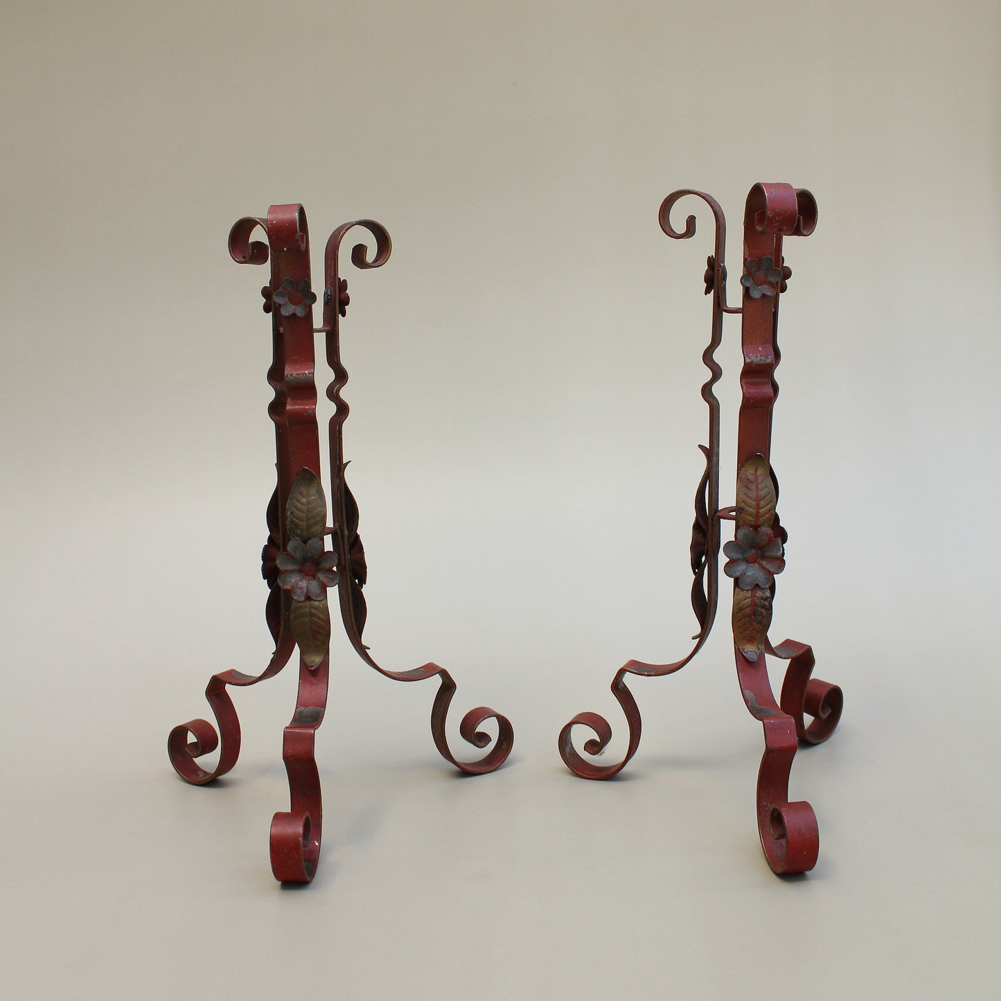 Scrolled Floral French Candle Sticks