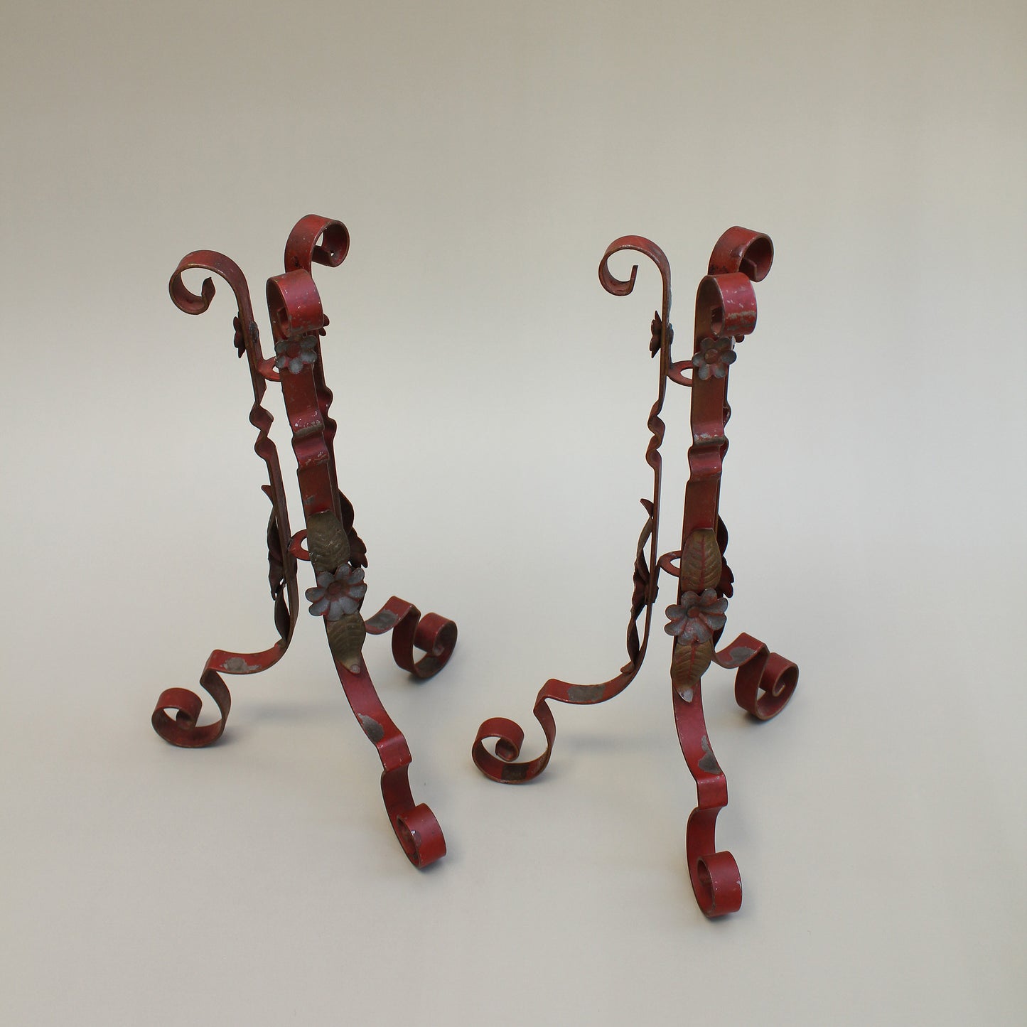 Scrolled Floral French Candle Sticks