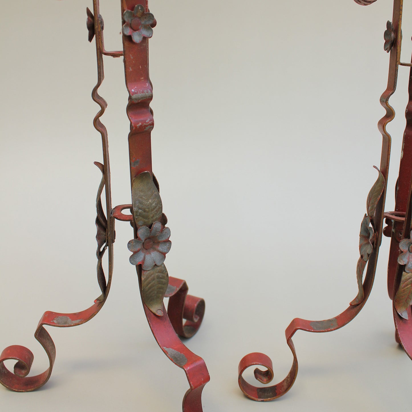 Scrolled Floral French Candle Sticks
