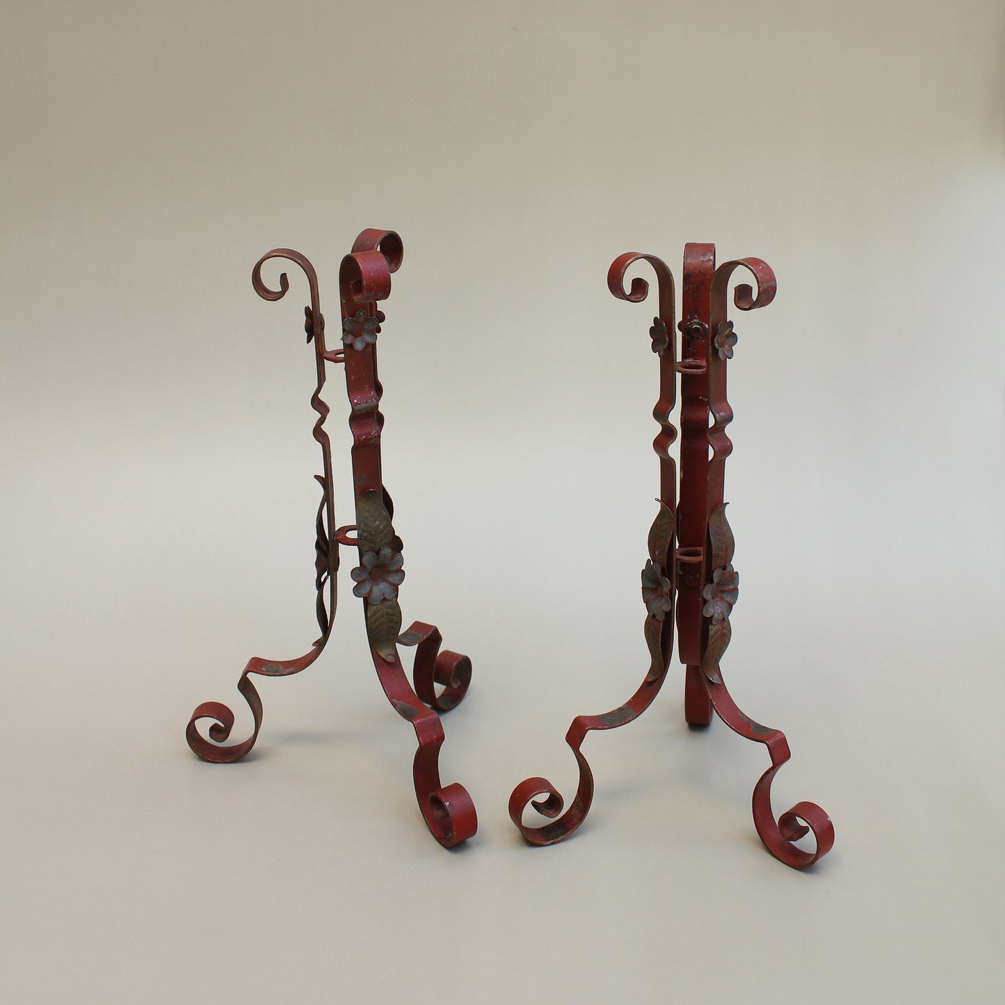 Scrolled Floral French Candle Sticks