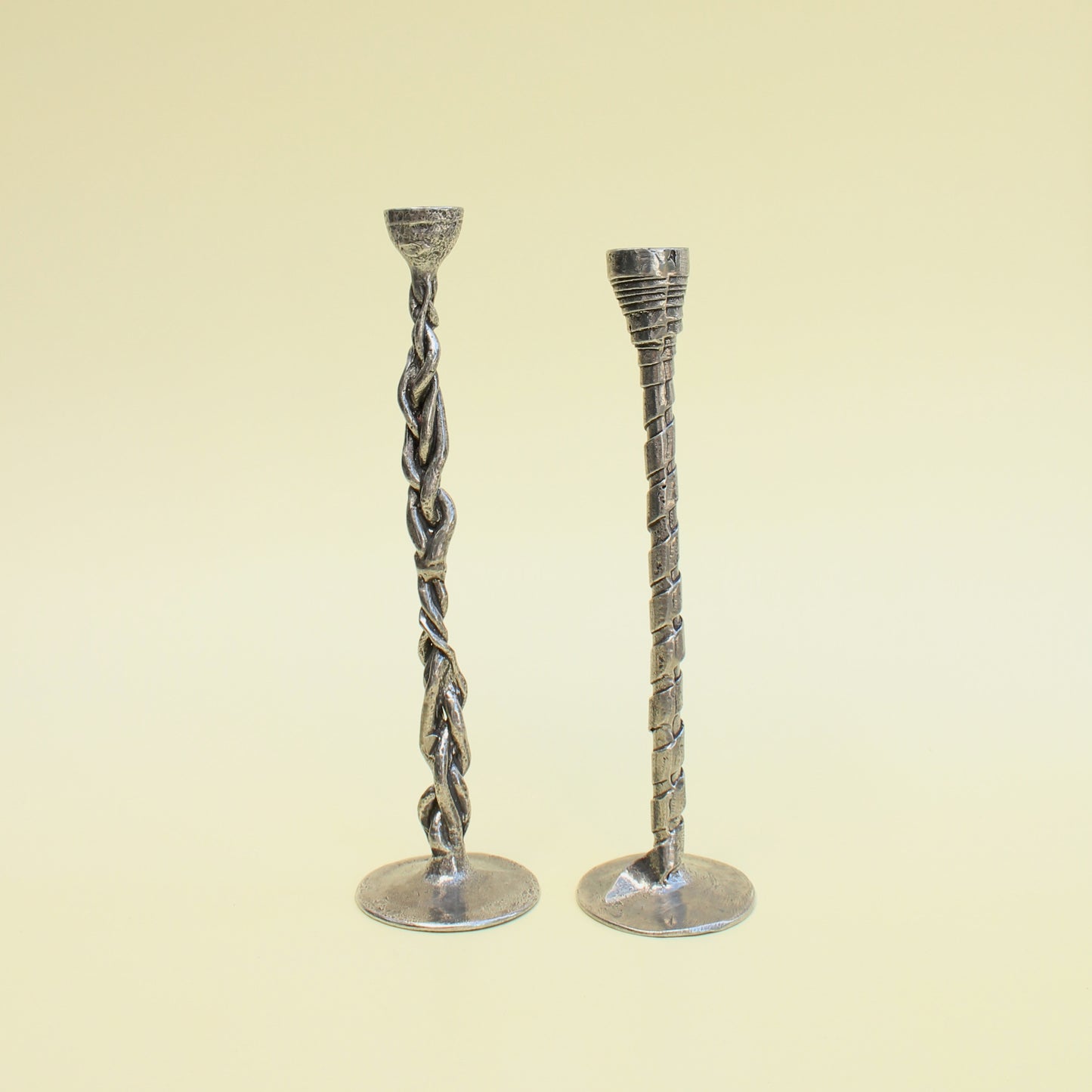 Studio Metal Twisted & Braided Cast Candlesticks