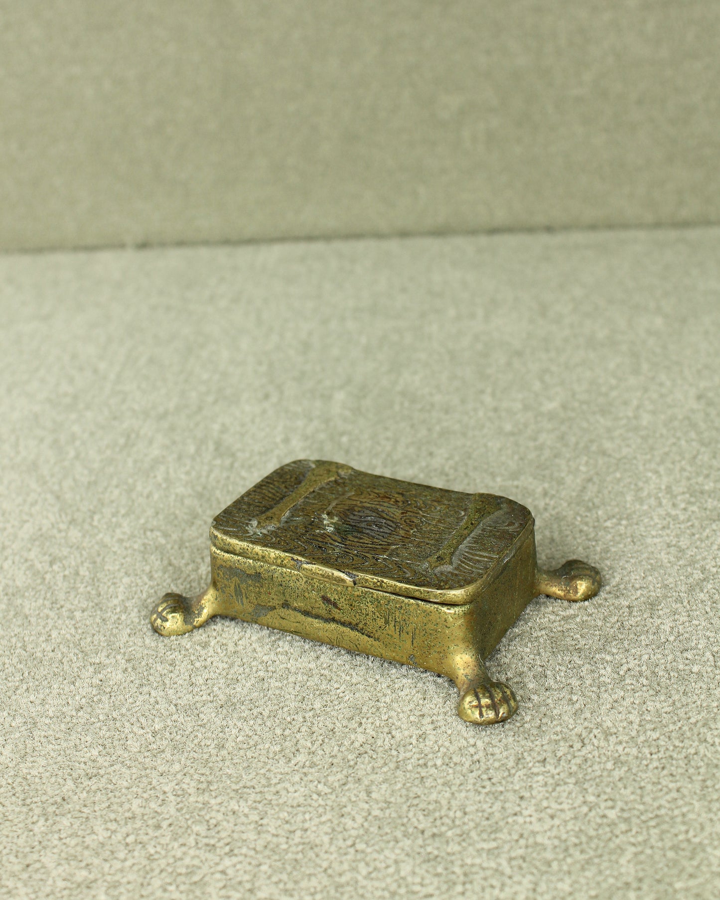 Vintage Dutch Clawfoot Treasure Chest Match Box