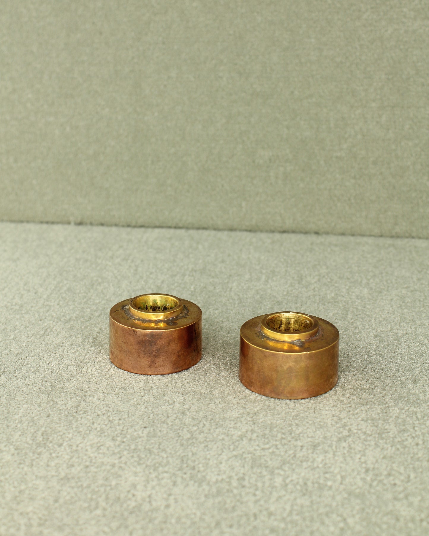 Vintage 20th Century Copper Taper Candle Holders