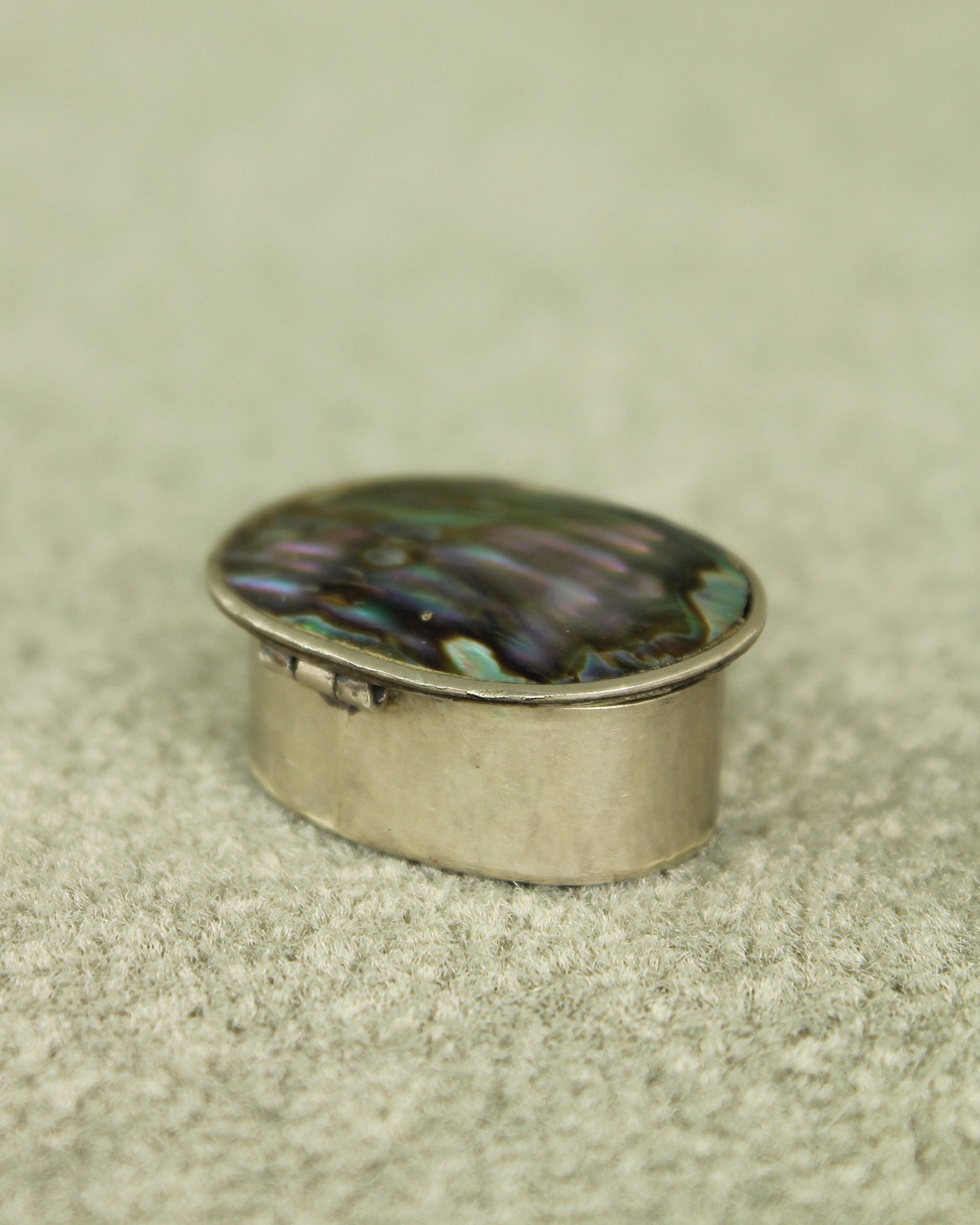 Silver and Abalone Pill Box