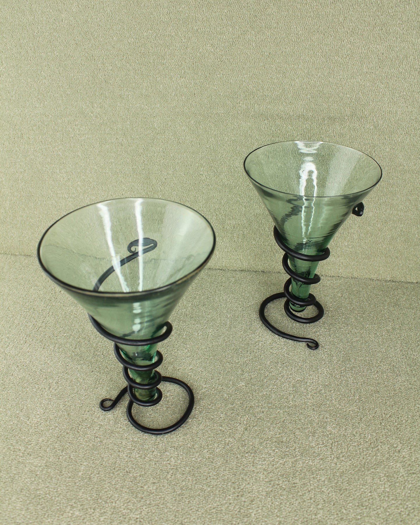 Green Viking Serpentine Glasses