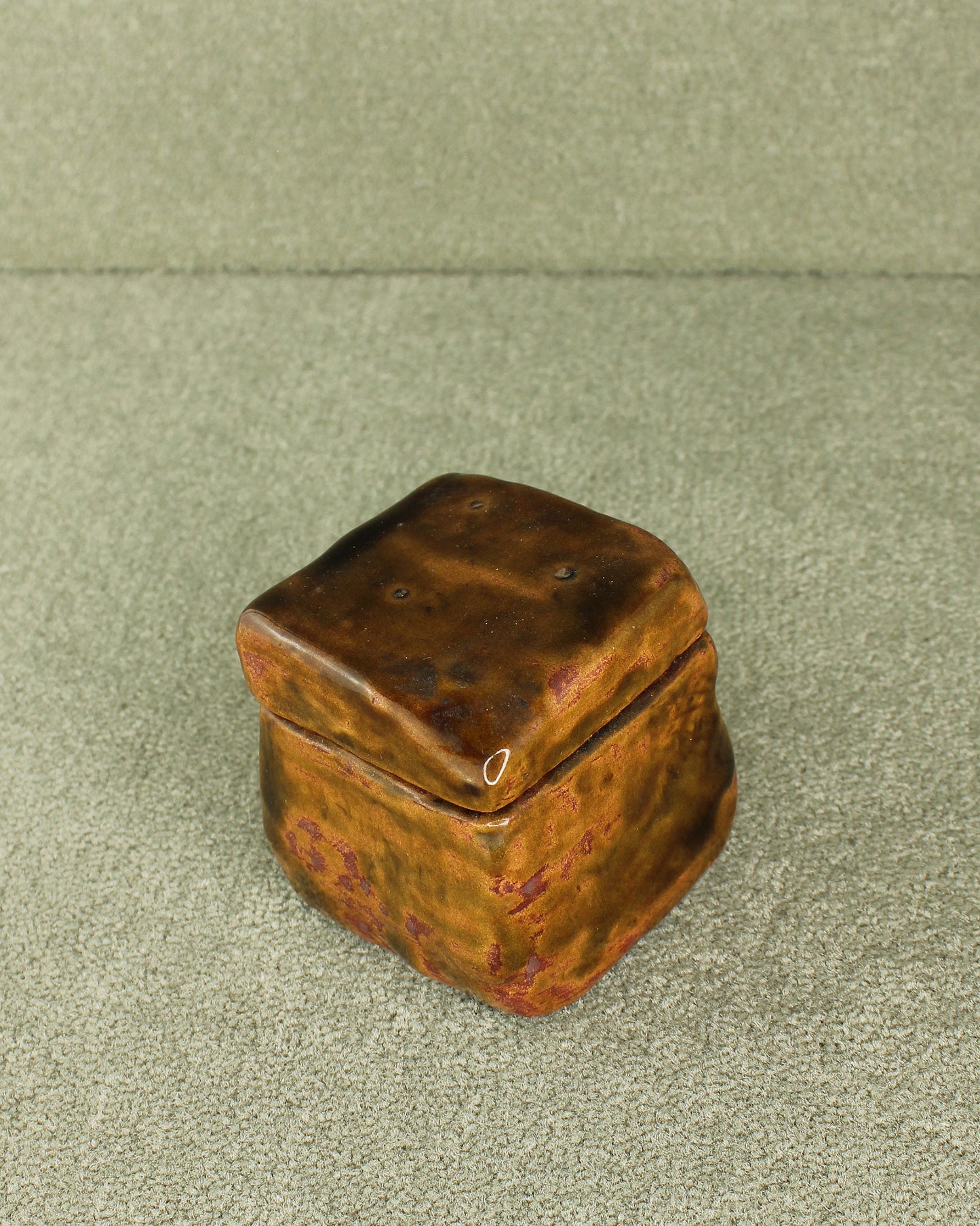 Red, Olive & Amber Studio Pottery Box