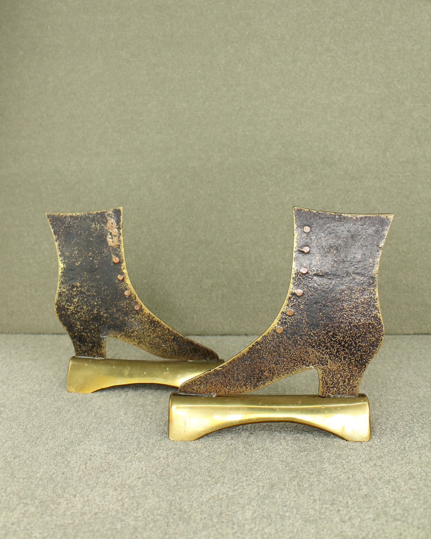 Brass Cobbler Display Boots