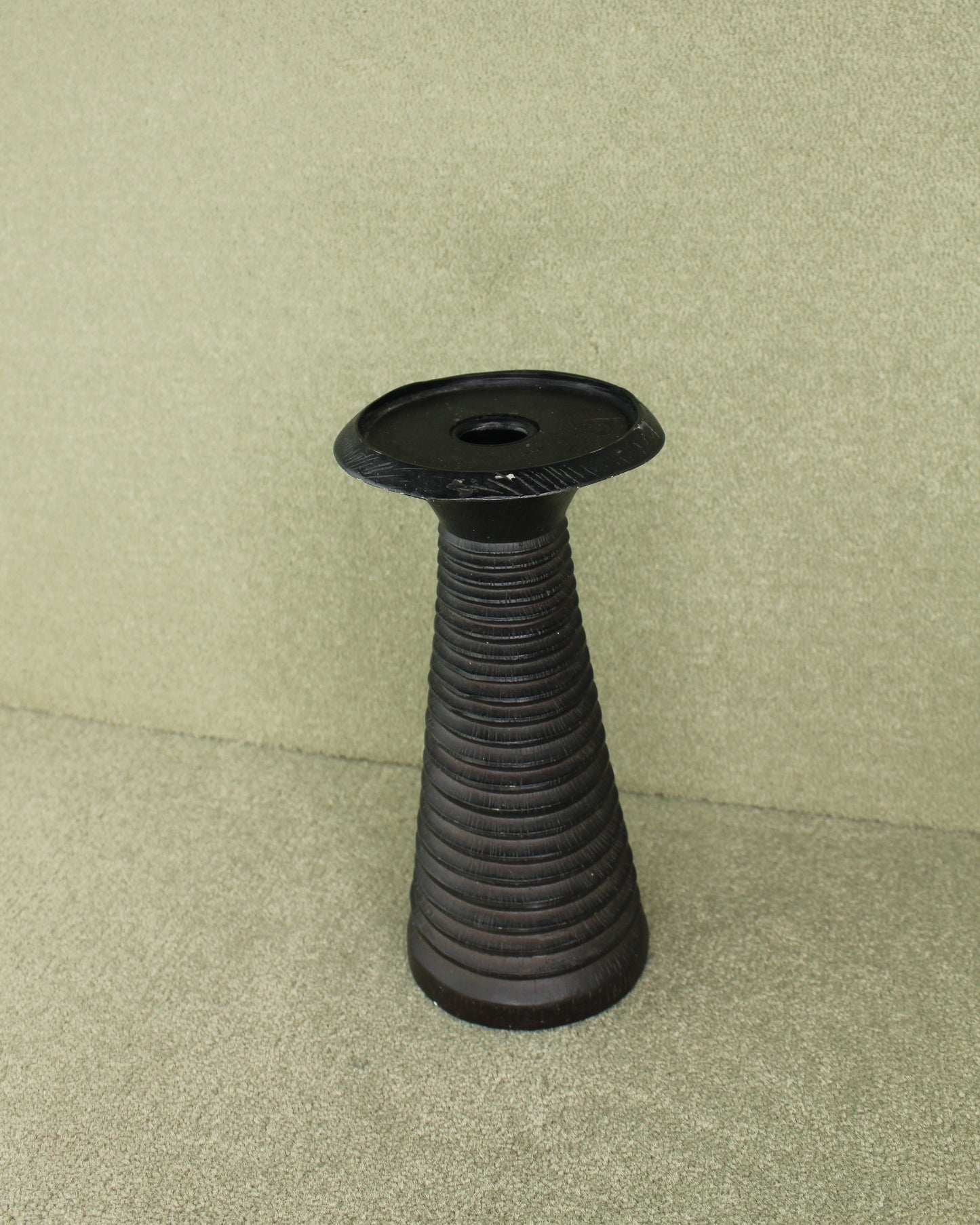 Irregular Turned Candlestick/ Stand