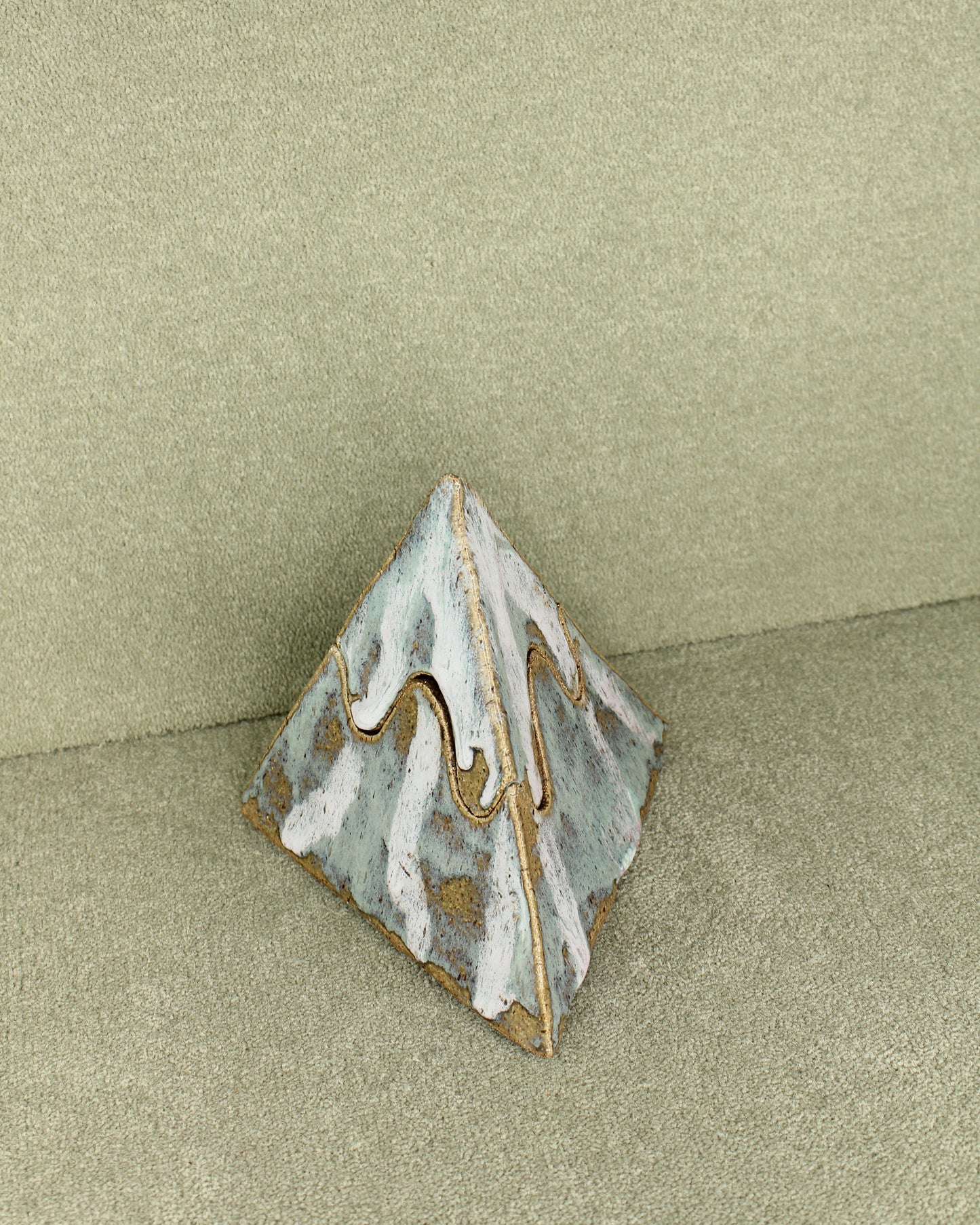 20th Century Ceramic Pyramid Box