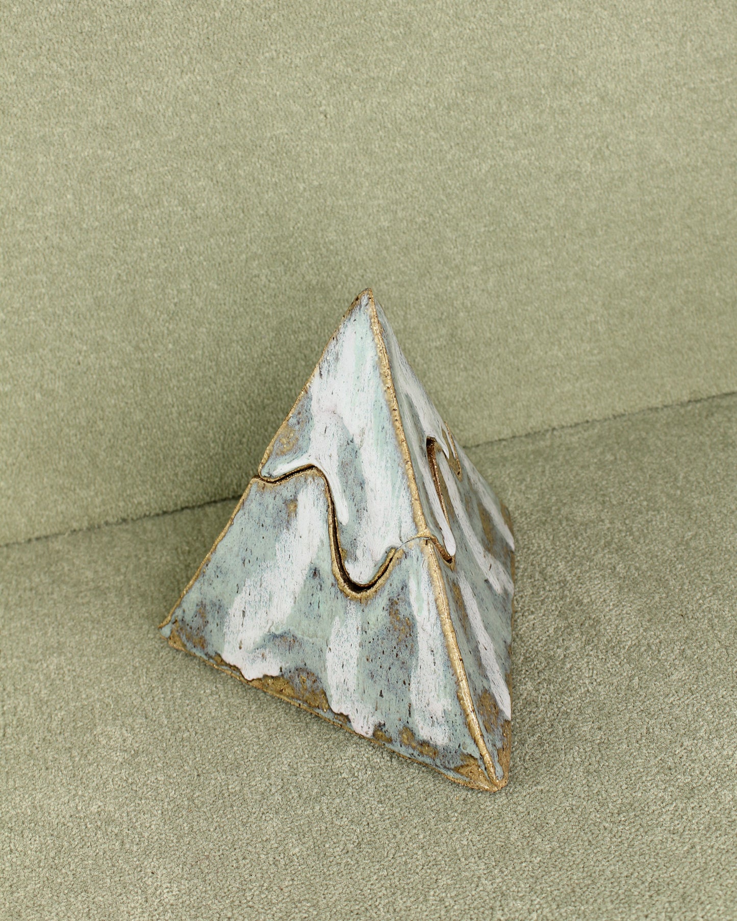 20th Century Ceramic Pyramid Box