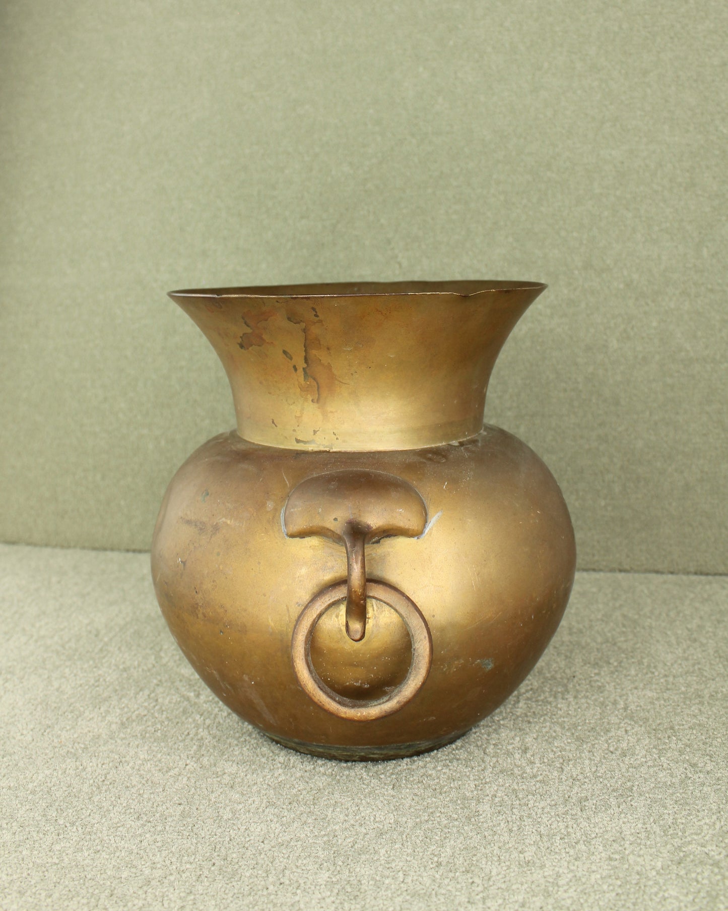 Brass Vase With Rings