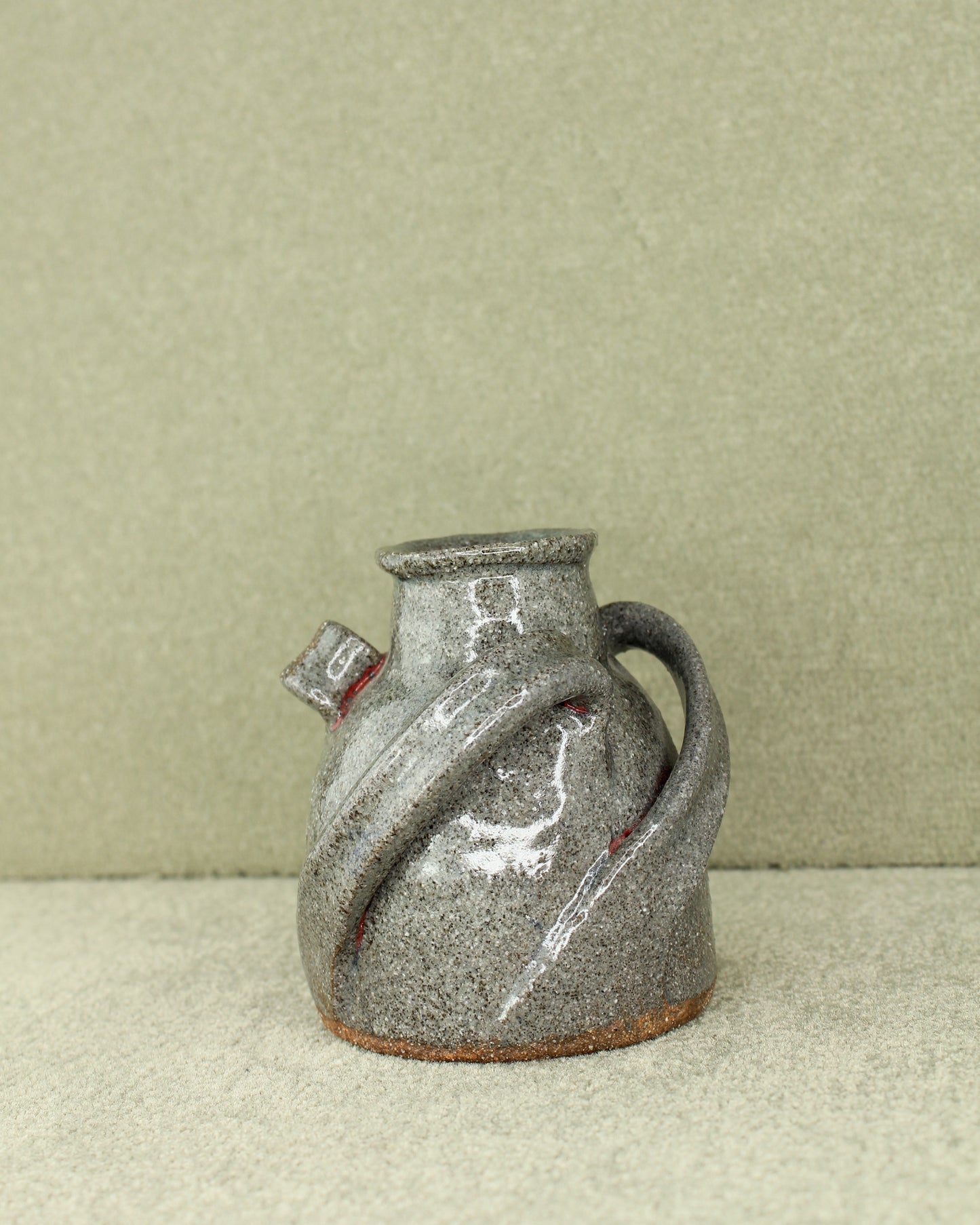 Twisted Loop Stoneware Vase