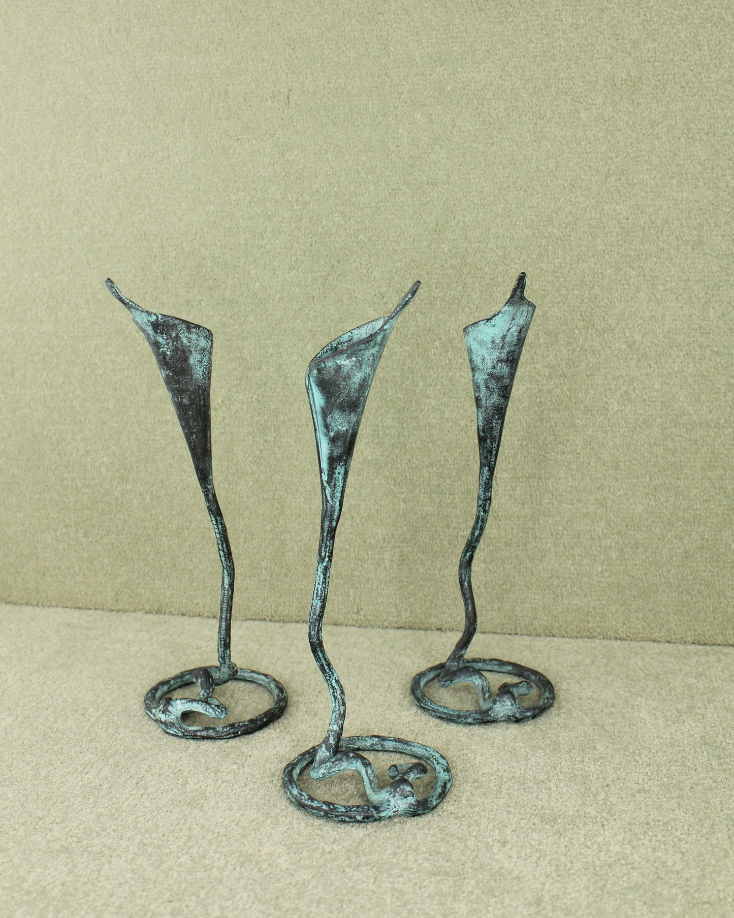 3 Calla Lily Candleholders
