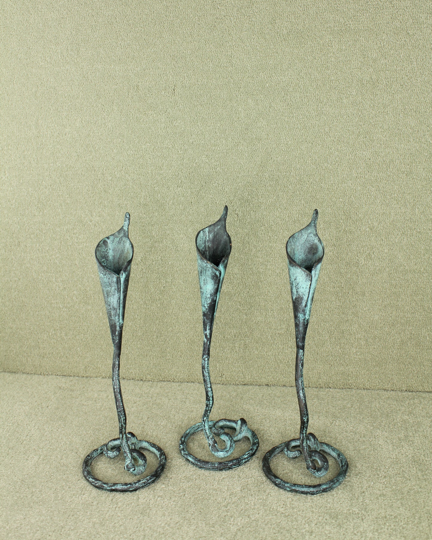 3 Calla Lily Candleholders