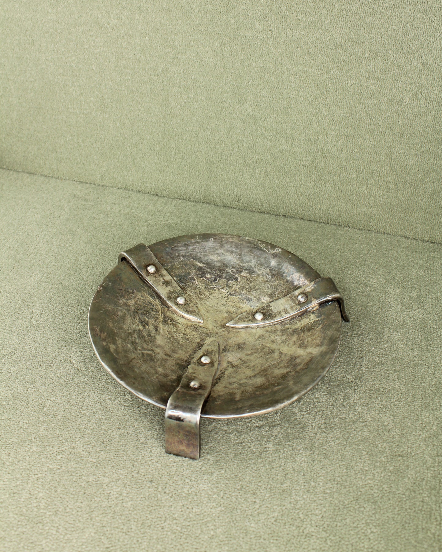 Dish With Riveted Straps