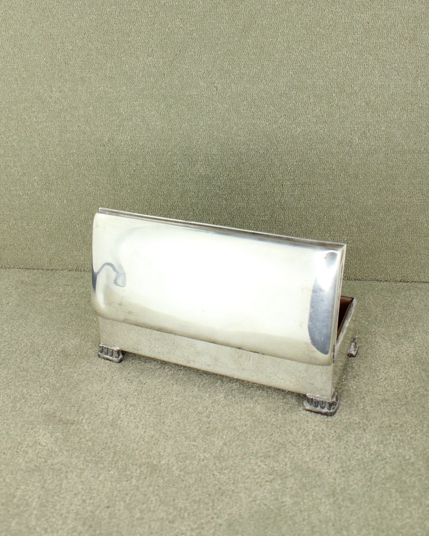 Early 2000s Deco Style Silver Box