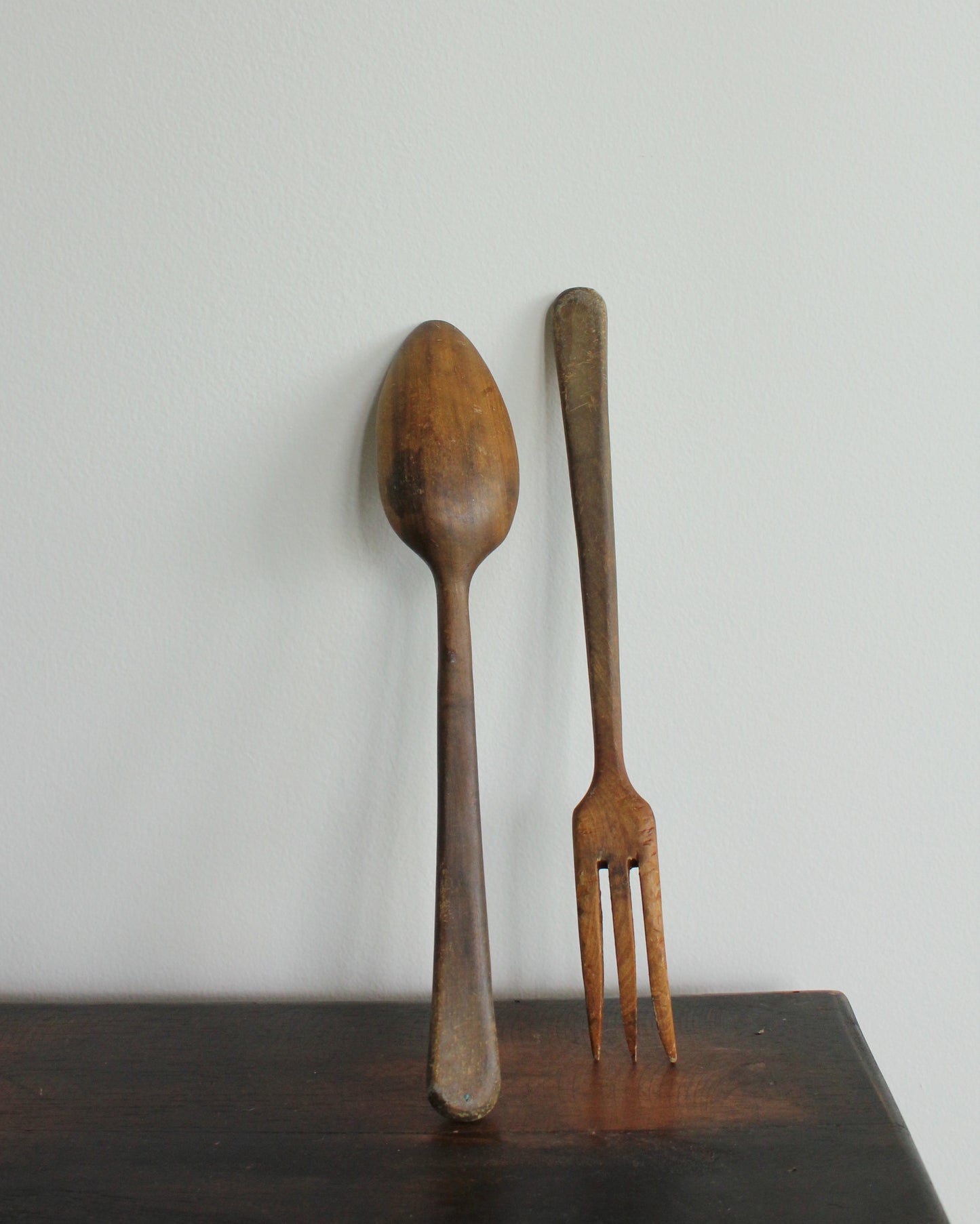 Teak Salad Servers with Pierced Sterling Silver Overlay
