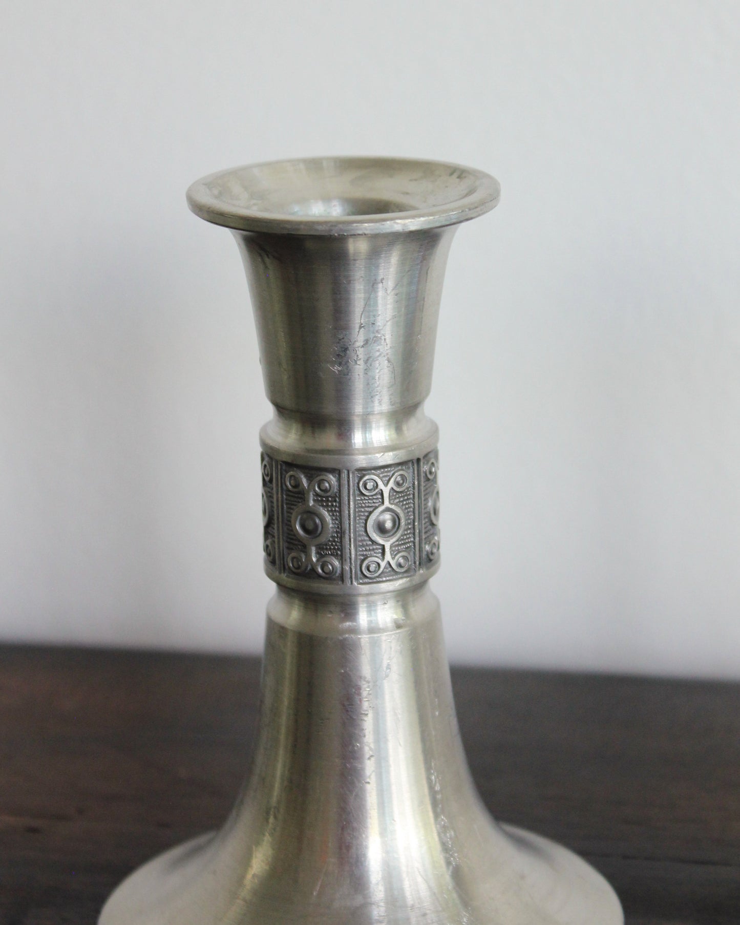 1960s Haugrud of Norway Pewter Candlesticks