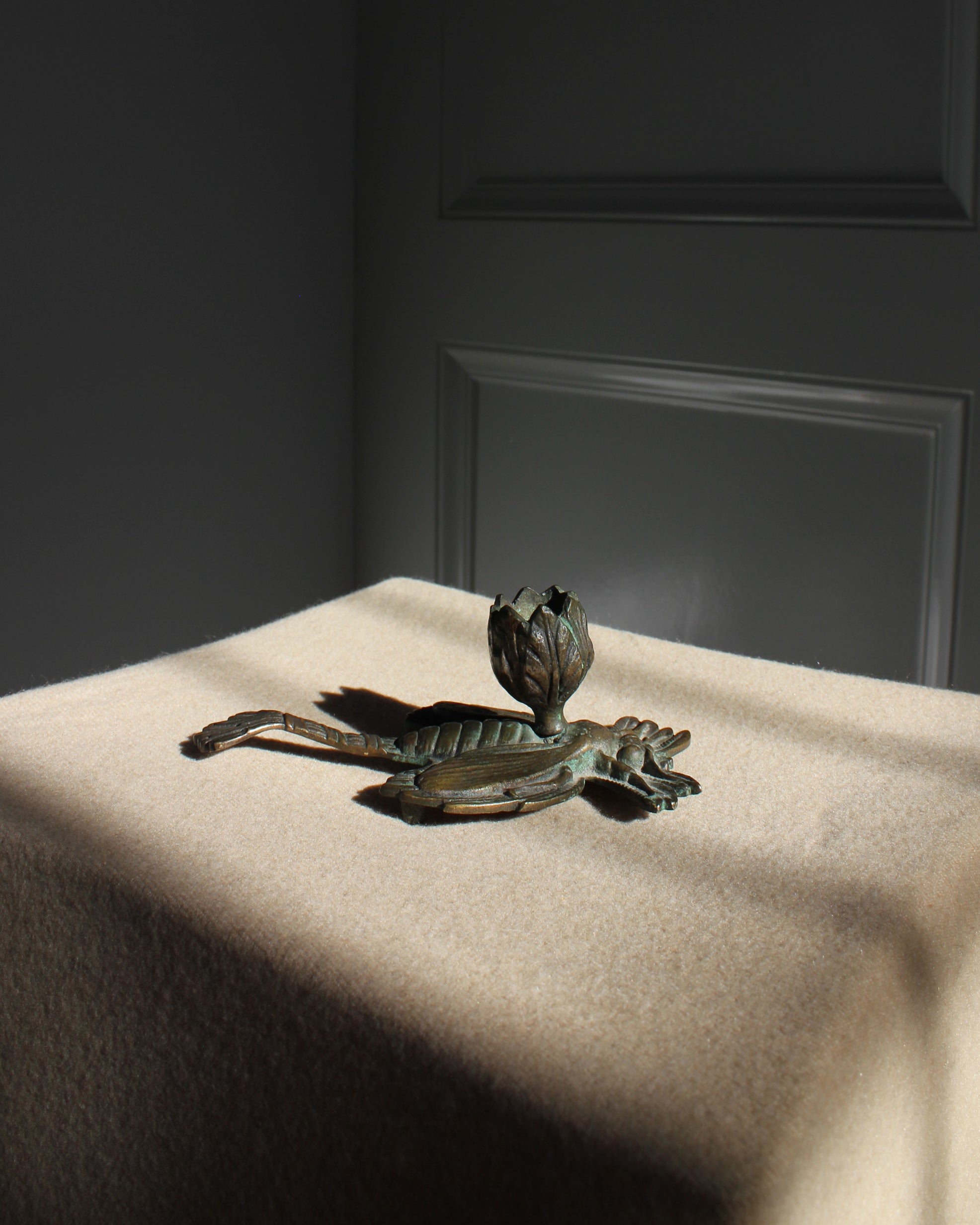 Bronze Dragonfly Candle Holder Earl Grey bronze-dragonfly-candle-holder-earl-grey