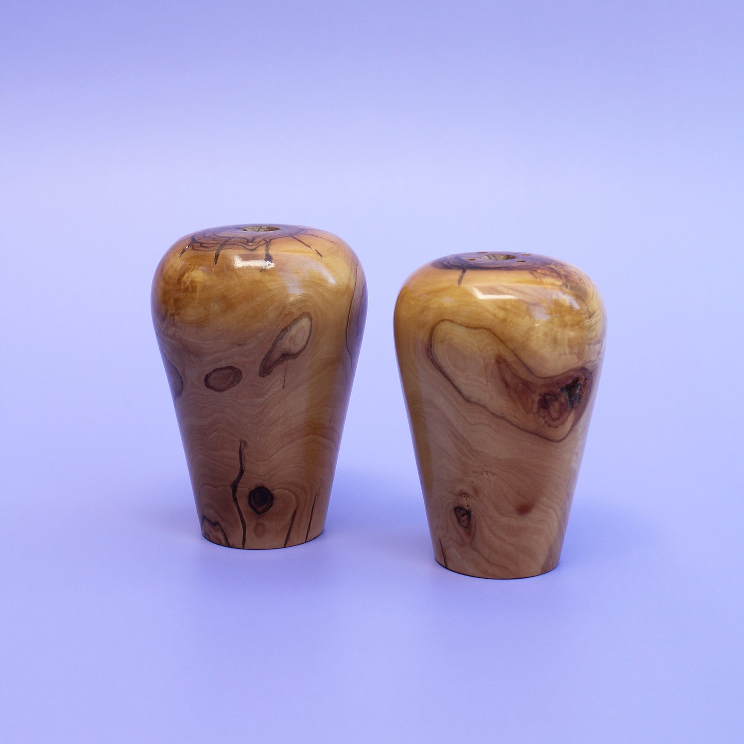 Lacquered Wood Salt & Pepper Shakers