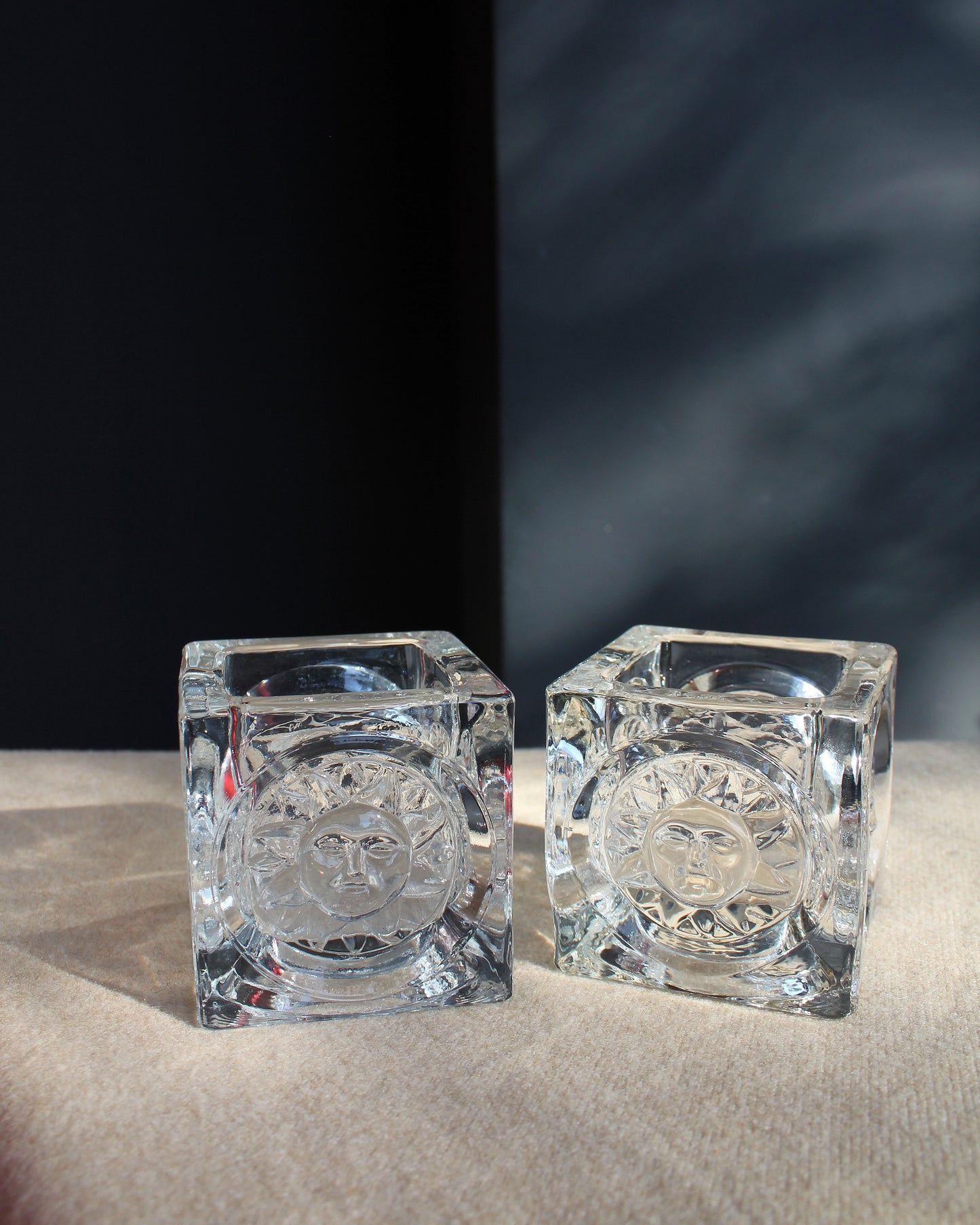 Glass Sun Tea-light Holders