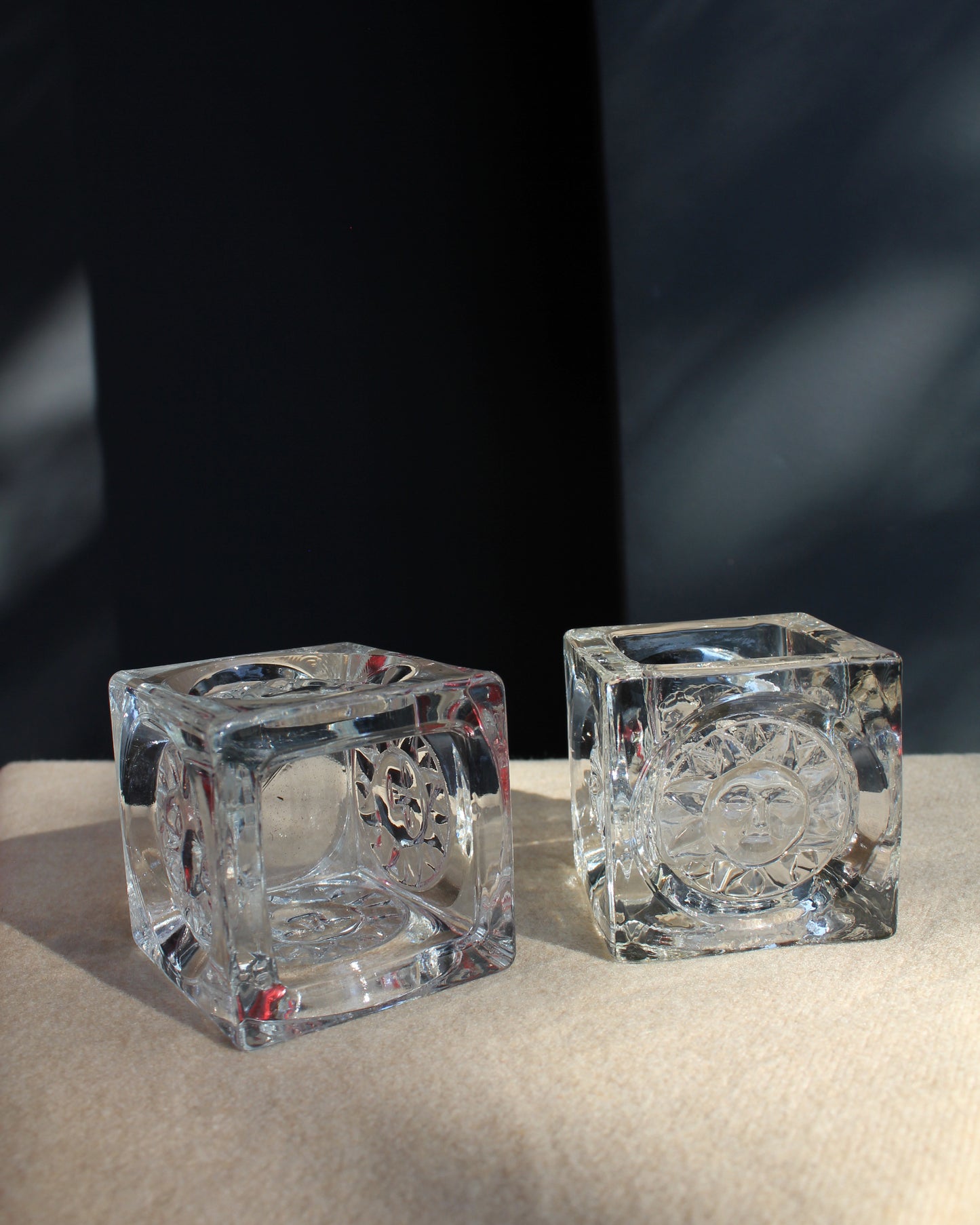 Glass Sun Tea-light Holders