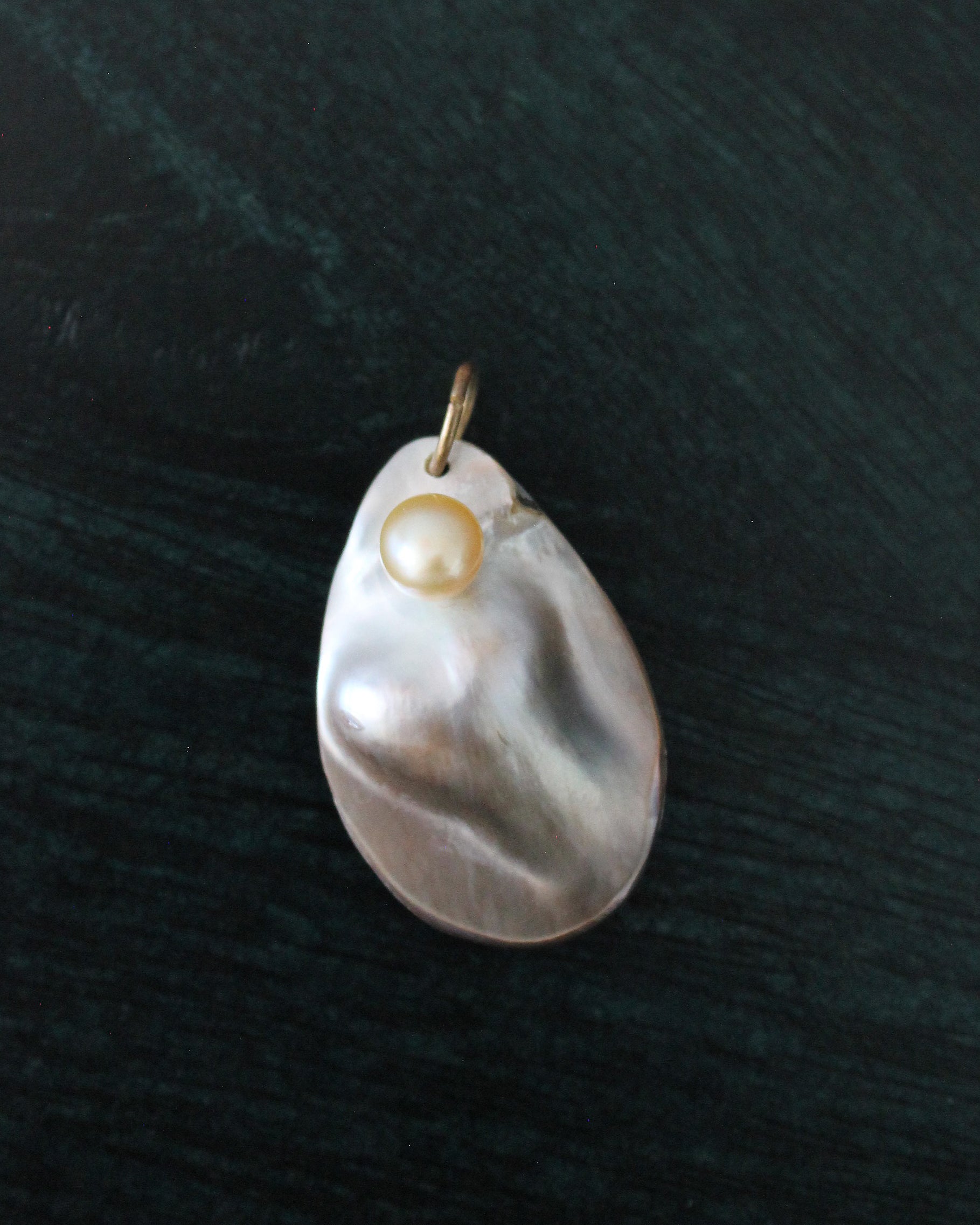 Handmade Vintage Pearl and Abalone Pendant