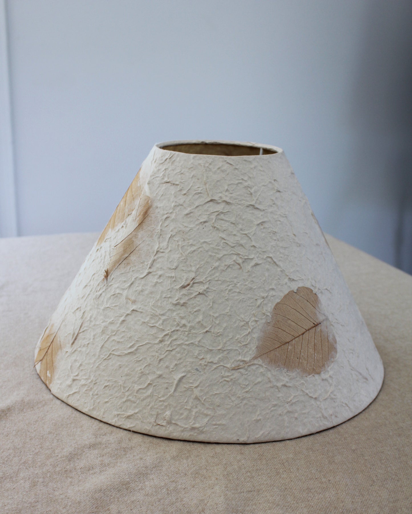 Papier Mache Leaf Lampshade