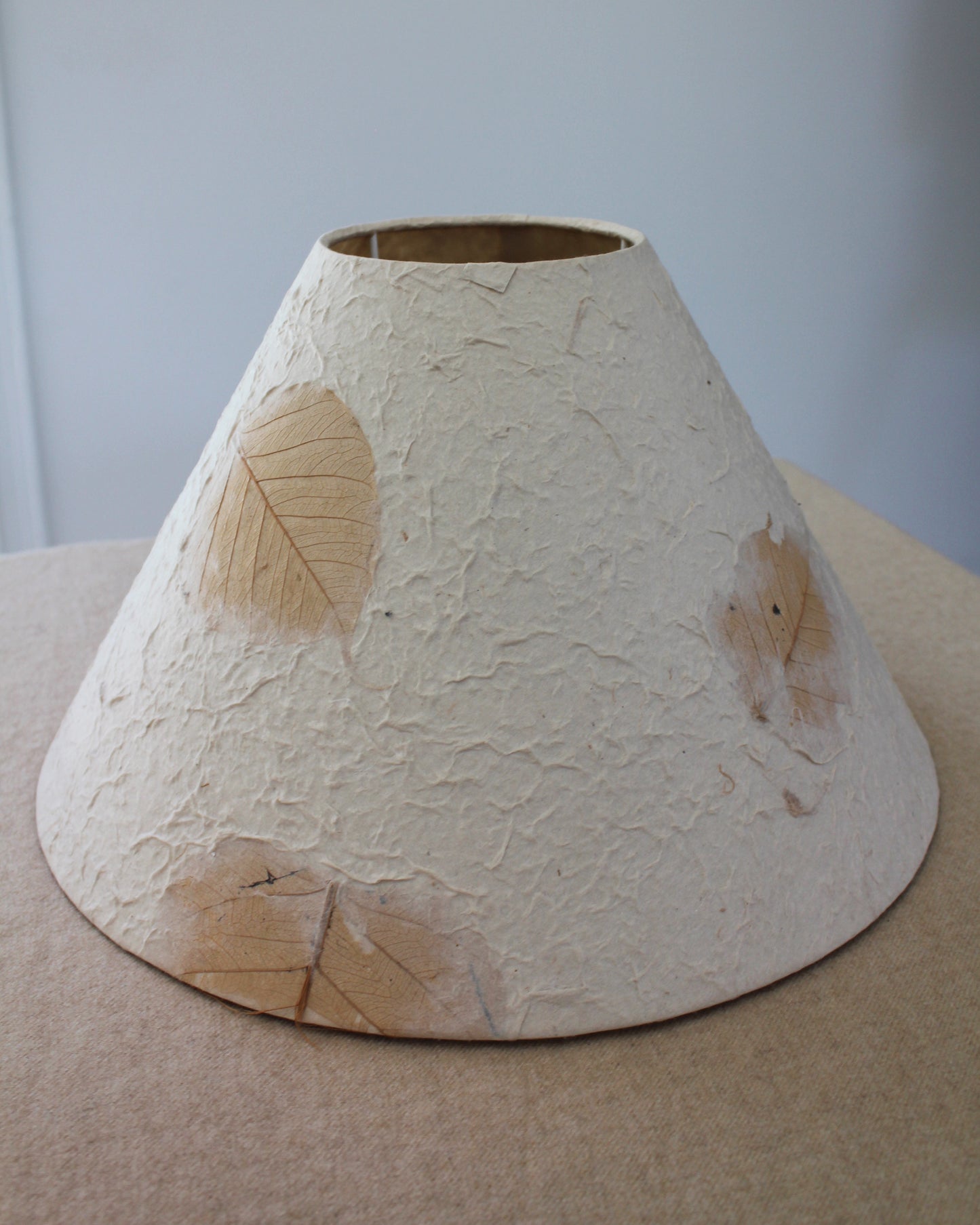 Papier Mache Leaf Lampshade