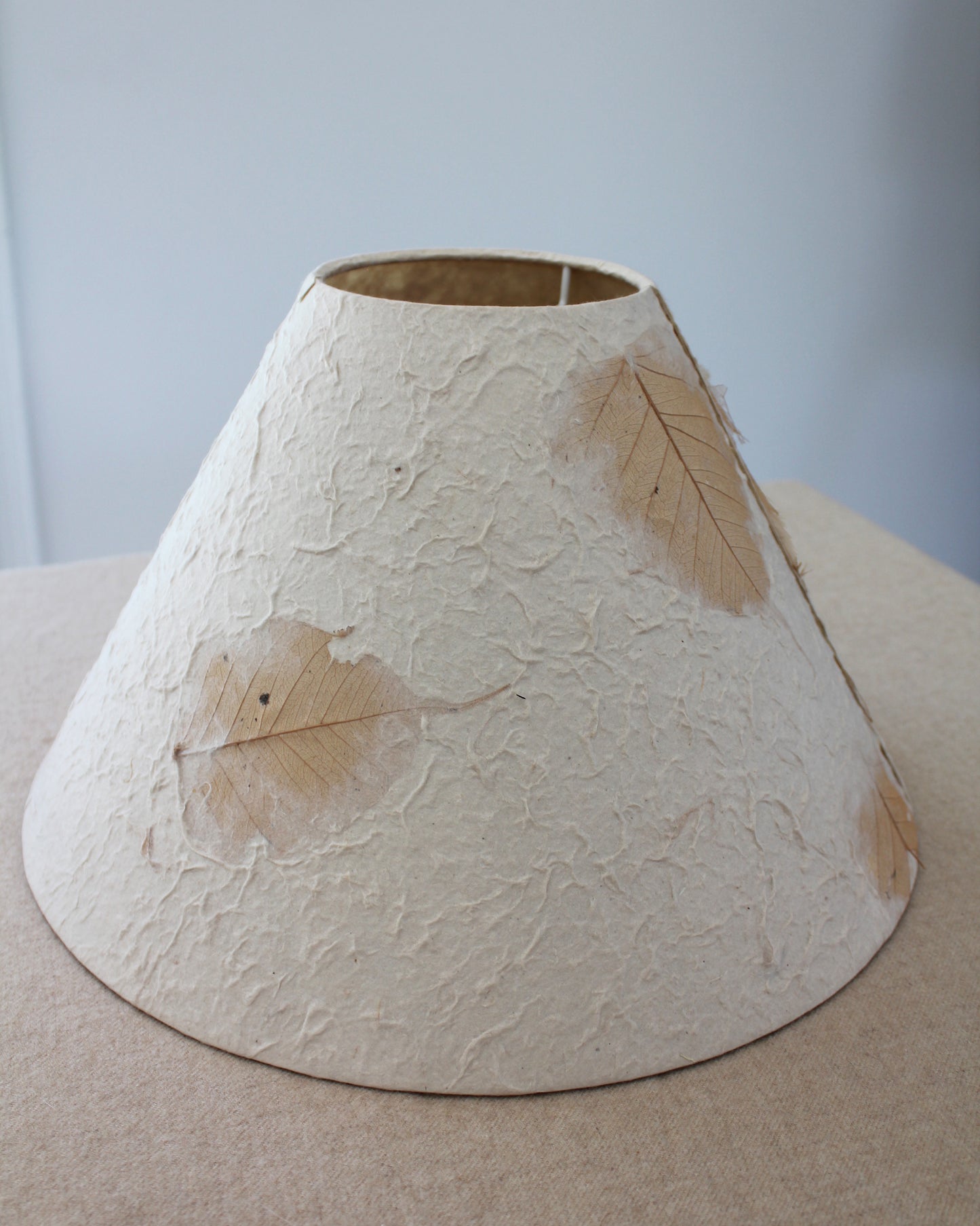 Papier Mache Leaf Lampshade