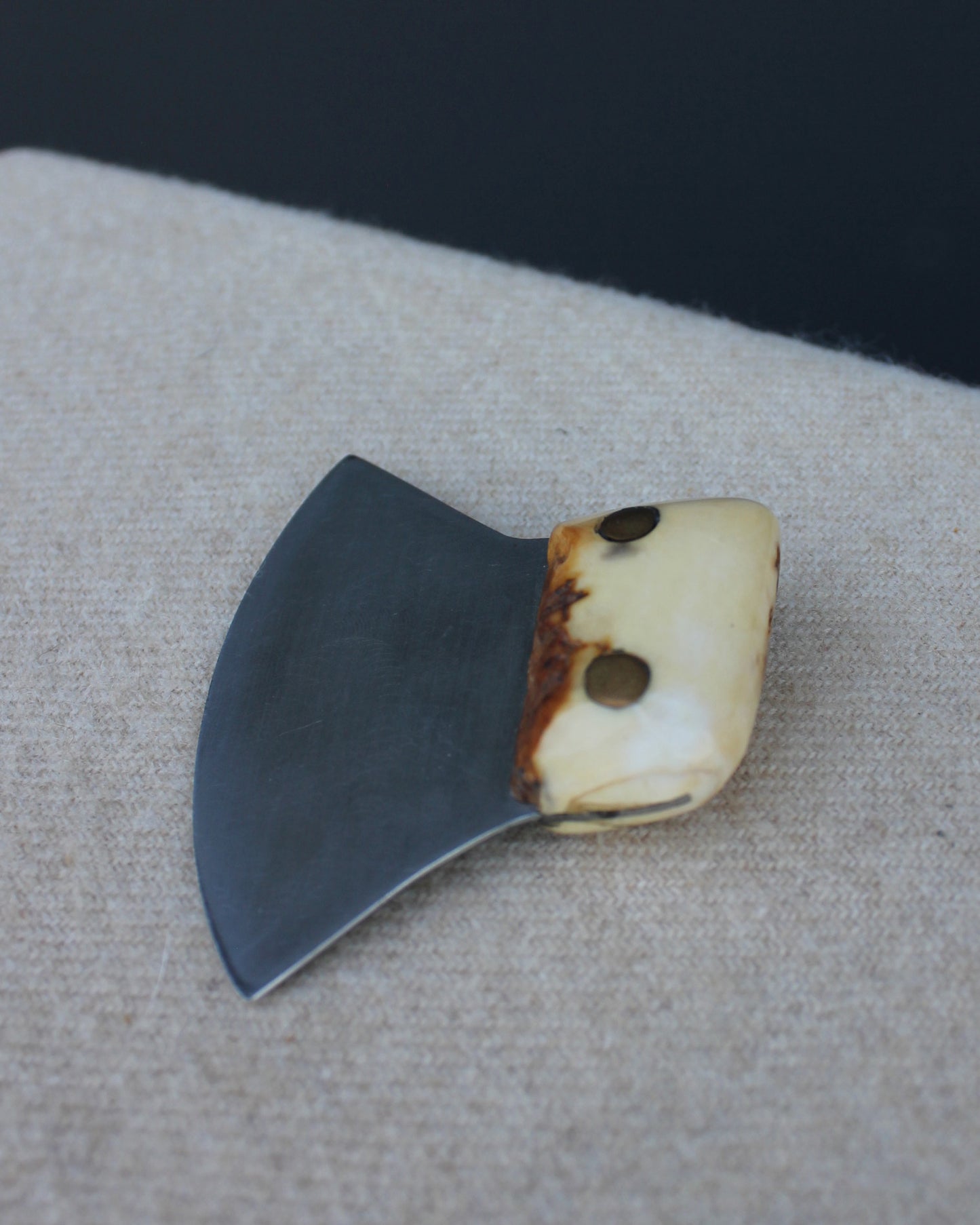 Caribou Antler Handled Ulu Knife