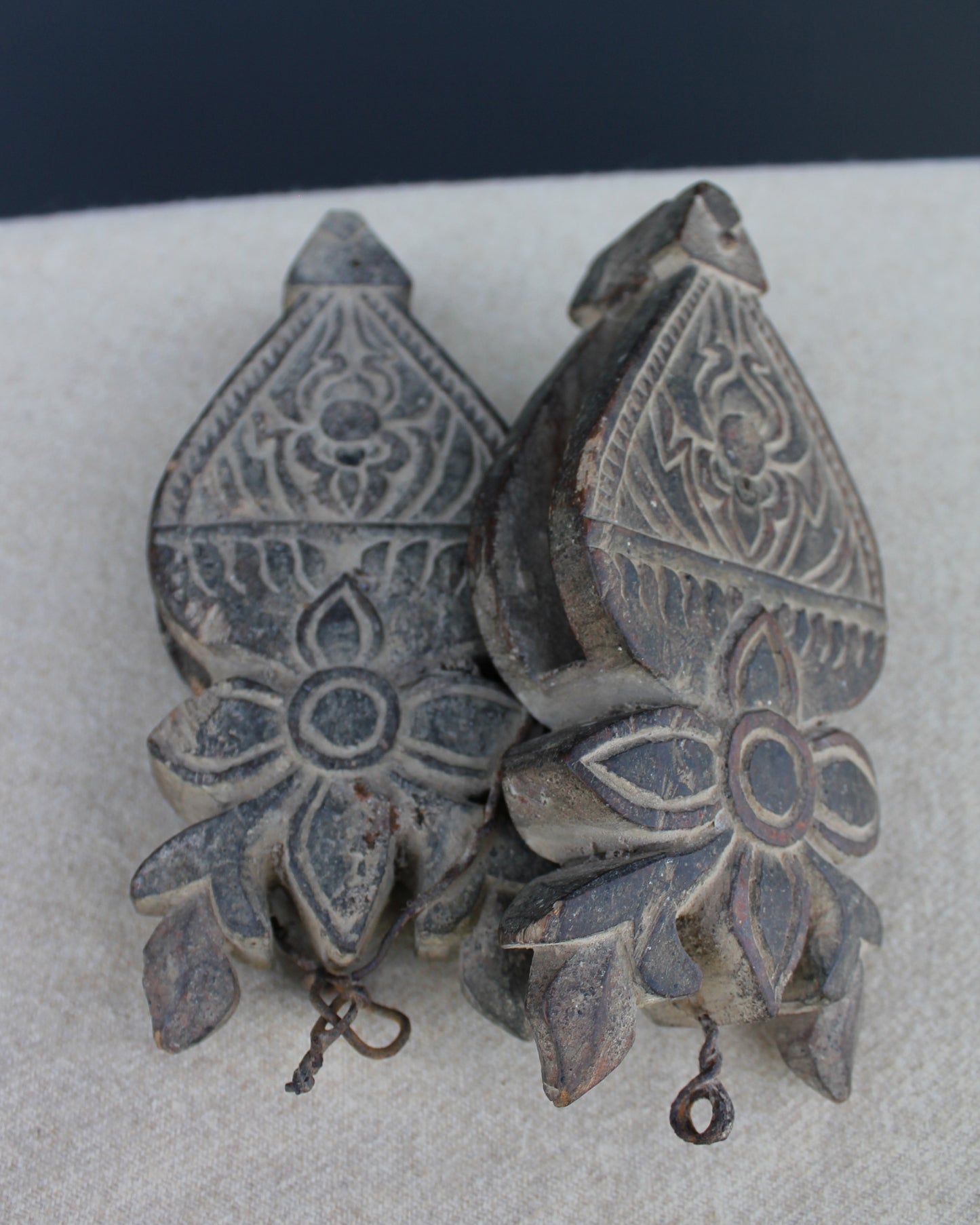 Pair of Ornate Floral Pulleys